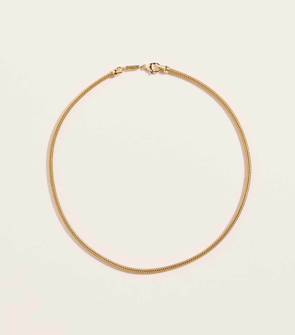 Azlee Yellow Gold Divine Woven Necklace Yellow Gold