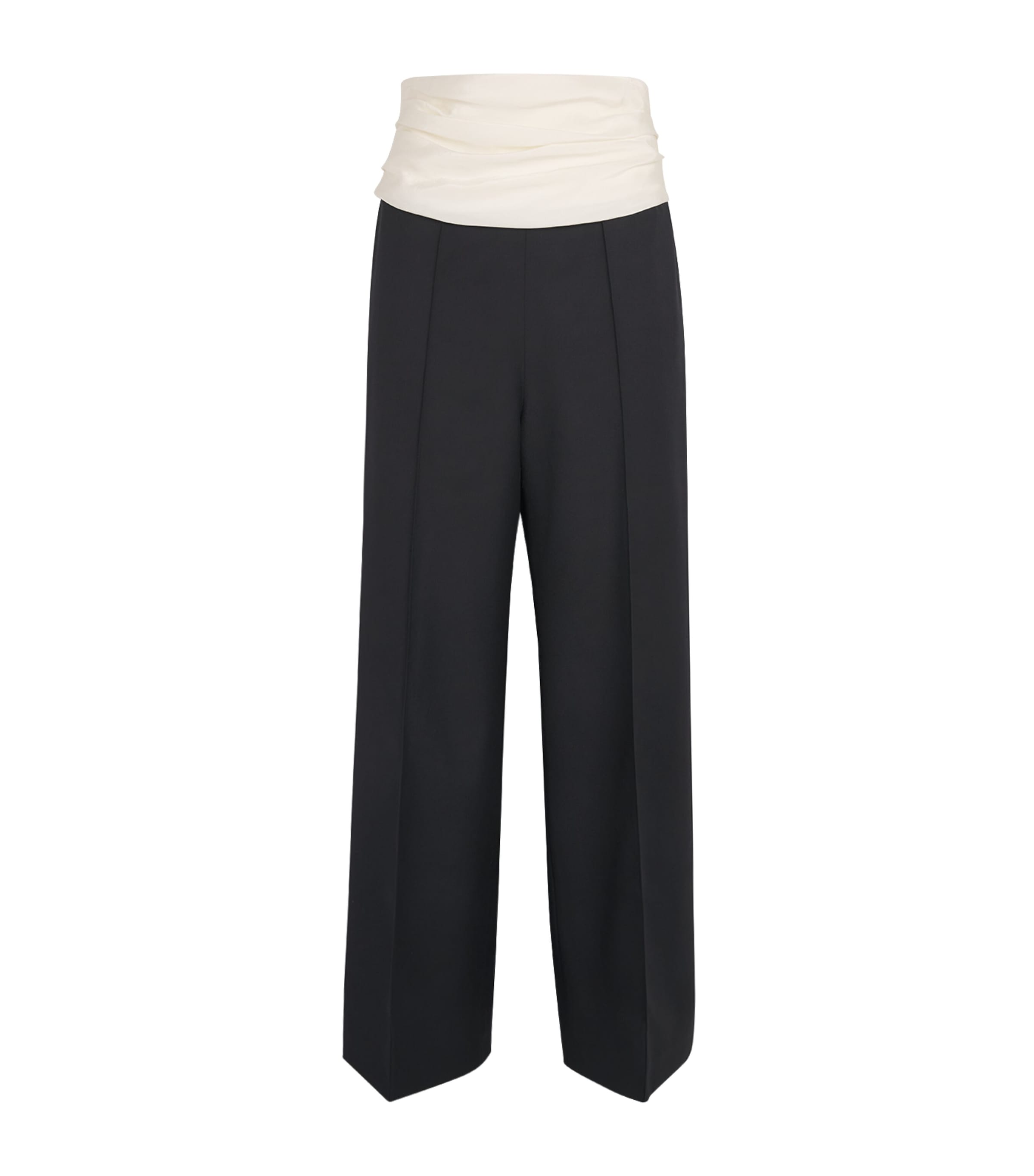 Voranida Womens Ruched-Detail Perrin Trousers Black