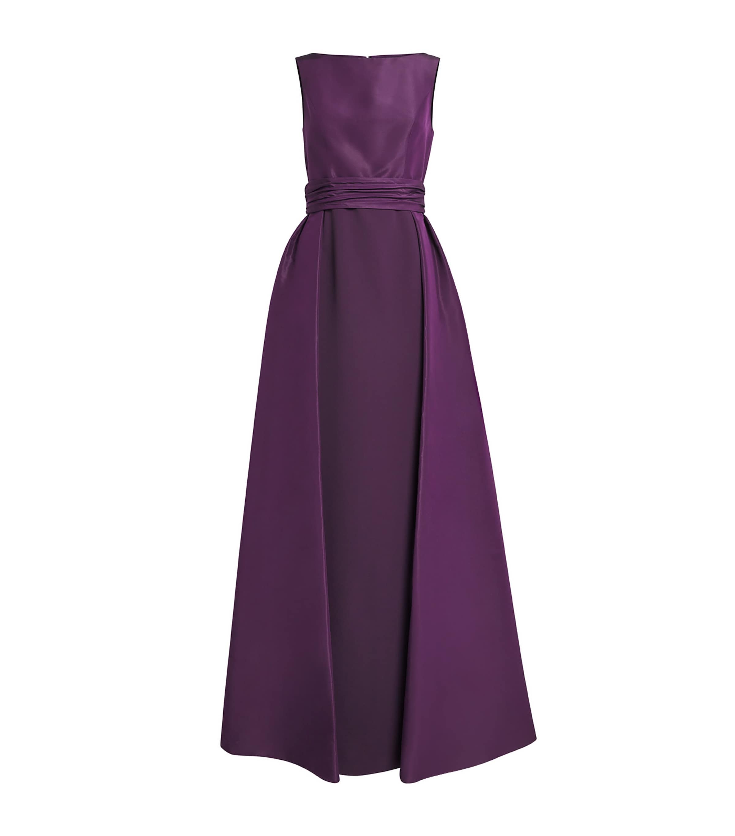 Carolina Herrera Womens Silk Column Gown Plum