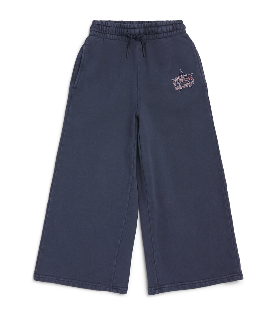 Stella McCartney Kids Organic Cotton Star Sweatpants (3-14 Years) Blu Notte