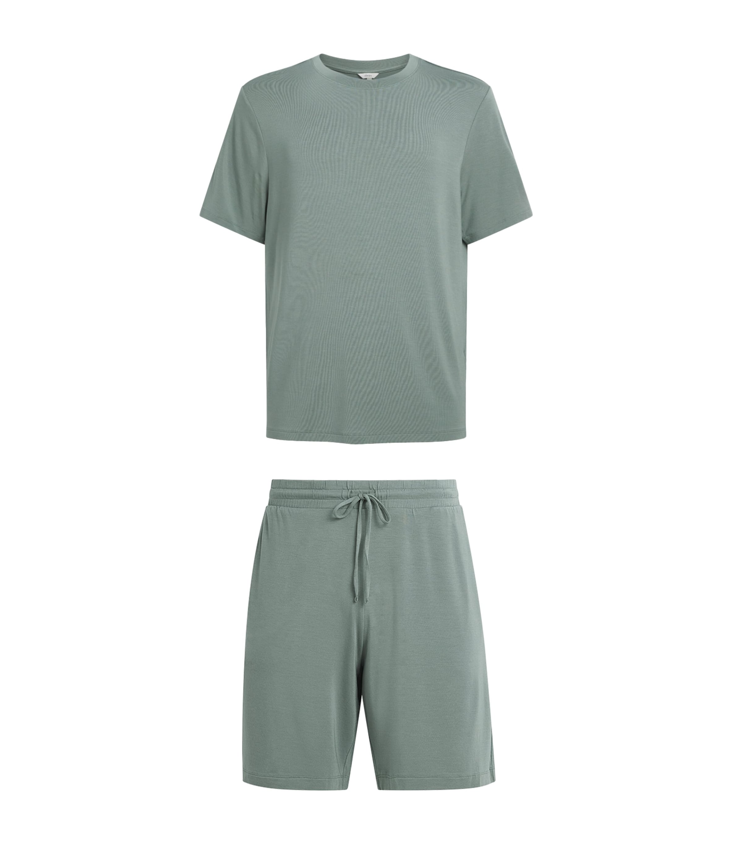 Eberjey Mens Modal Henry Short Pyjama Set Desert Sage