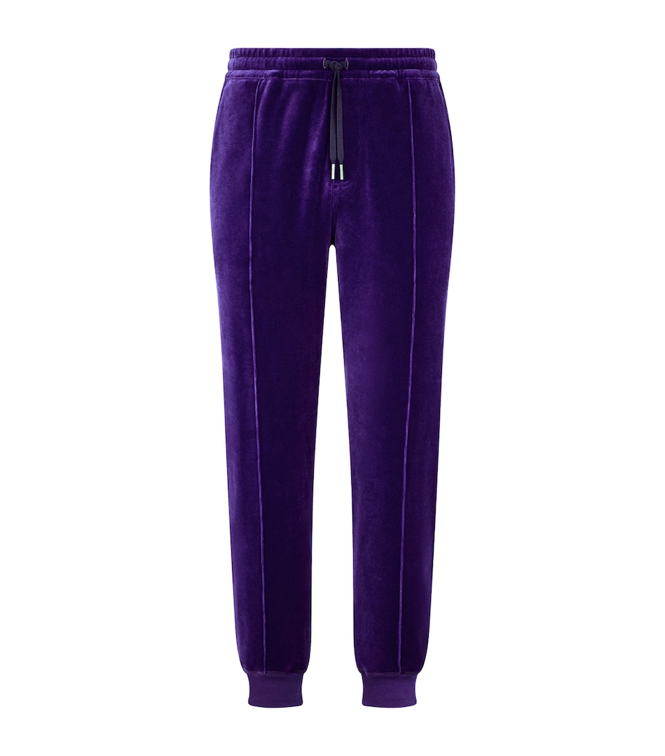 Cotton-Blend Velour Sweatpants