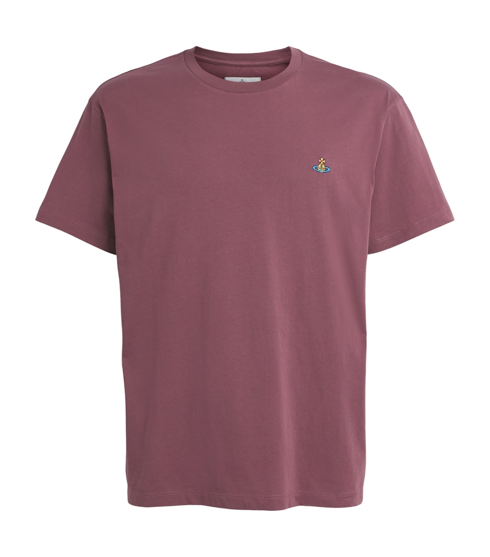 Vivienne Westwood Mens Cotton Orb T-Shirt Oxblood Red