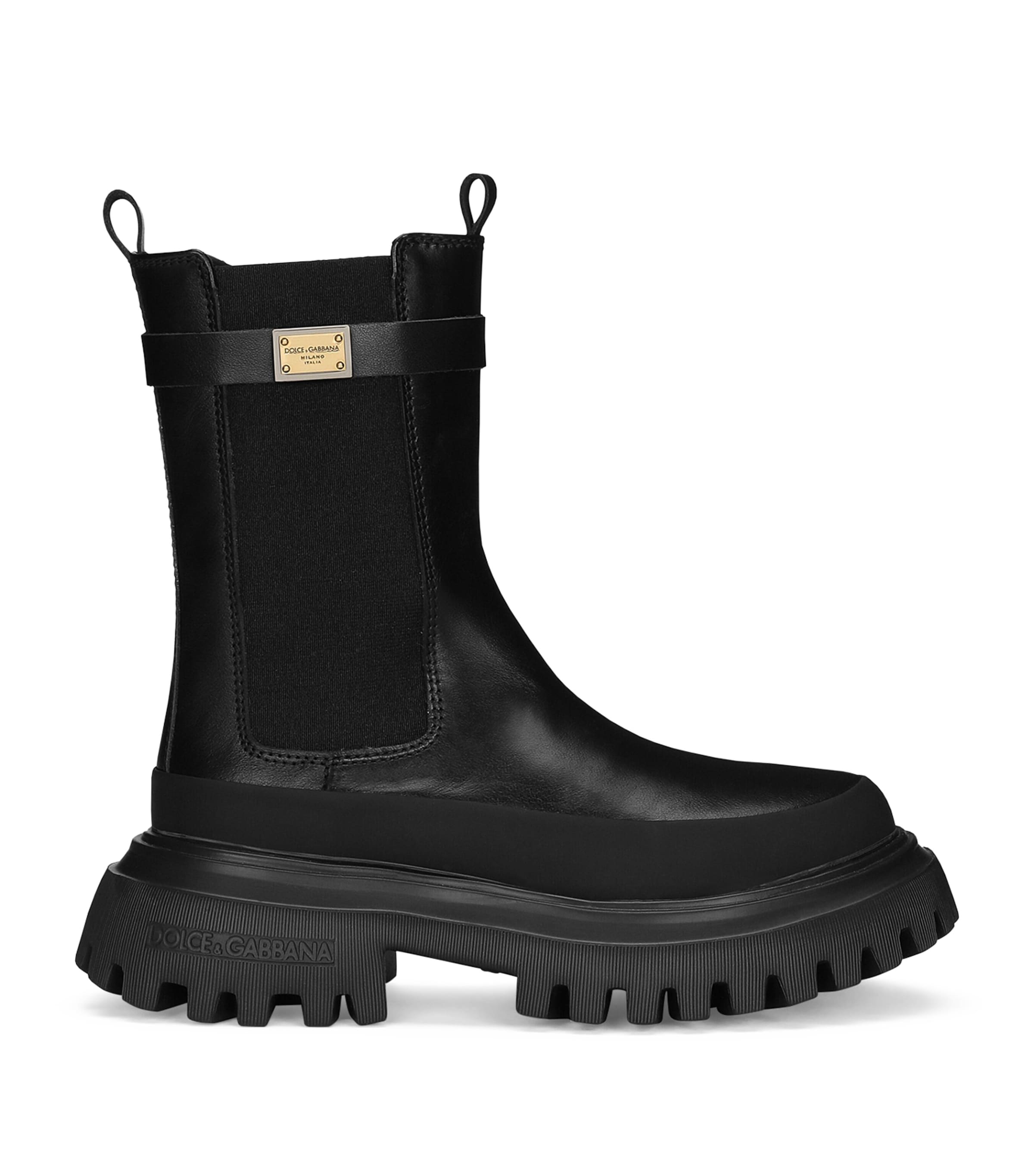ブーツその他 Alexander Mcqueen Black Leather Chelsea Sofa Ankle Boots McQueen Leather Sofa Chelsea Boots | Harrods UK