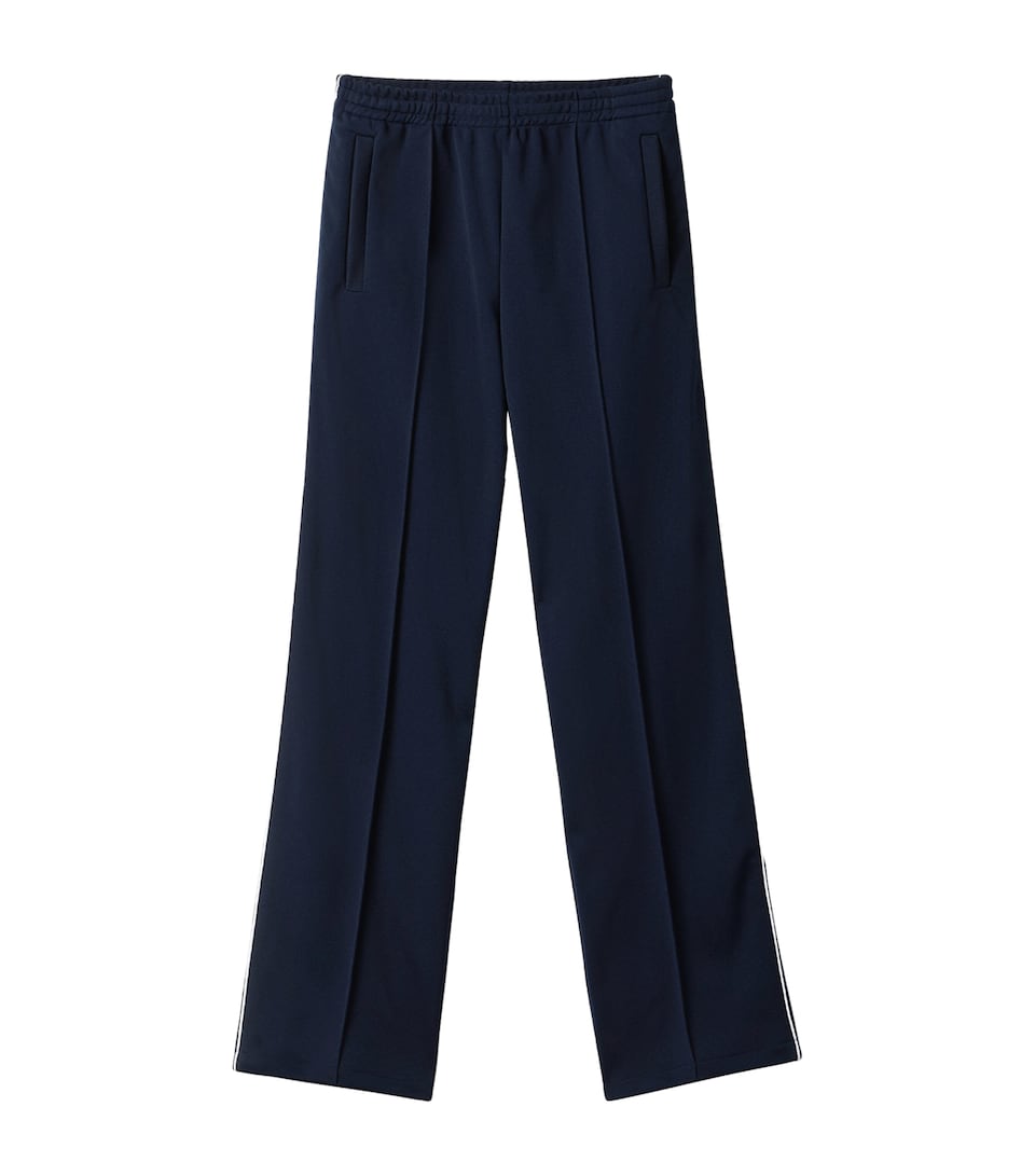 Miu Miu Womens Jersey Straight-Leg Sweatpants Blue