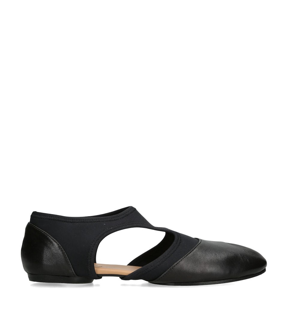 Leather Tabi Jazz Slippers
