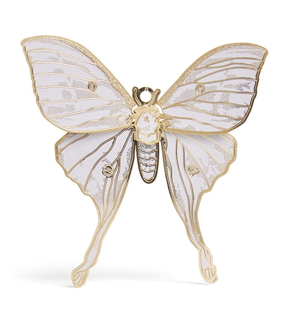 The London Christmas Company Gold-Plated Butterfly Tree Decoration Gold, White