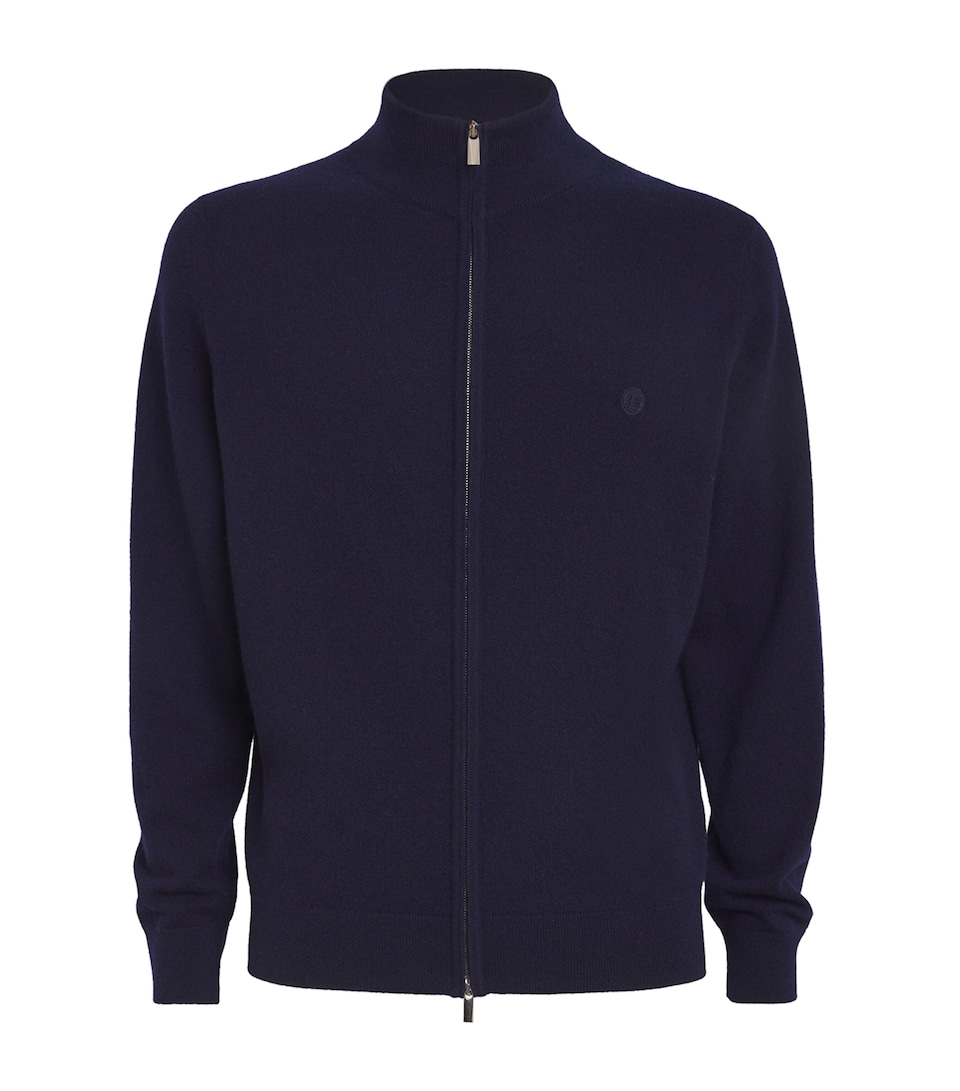 Cashmere Zip-Up Sweater