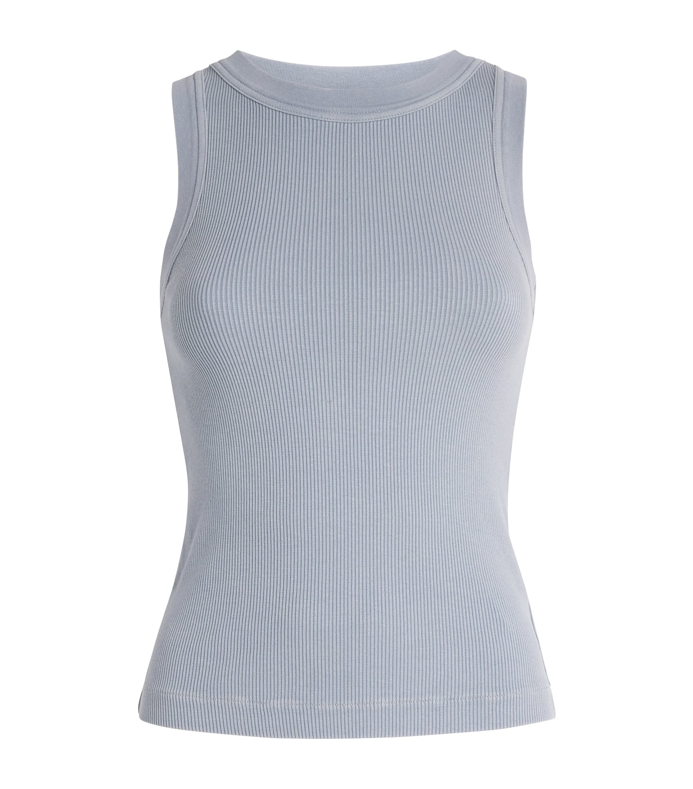 Citizens of Humanity Womens Ribbed Isabel Tank Top Hema Blue Grey
