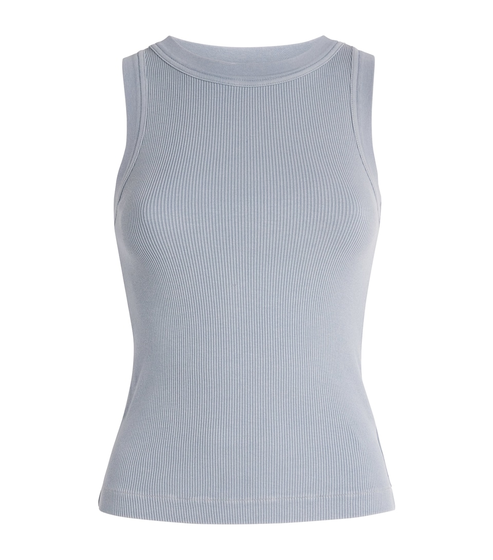 Citizens of Humanity Womens Ribbed Isabel Tank Top Hema Blue Grey