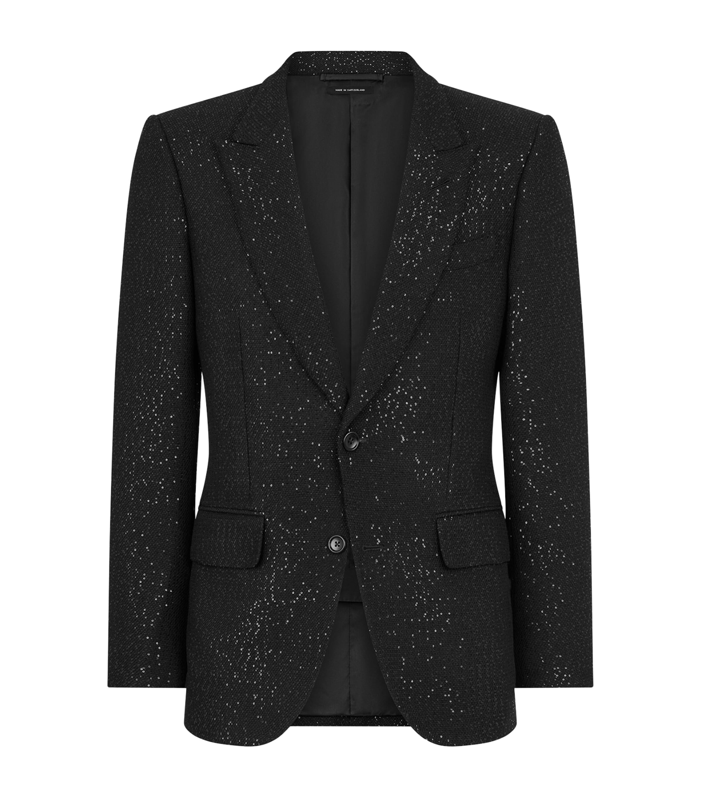 Virgin Wool-Blend Sequinned Blazer