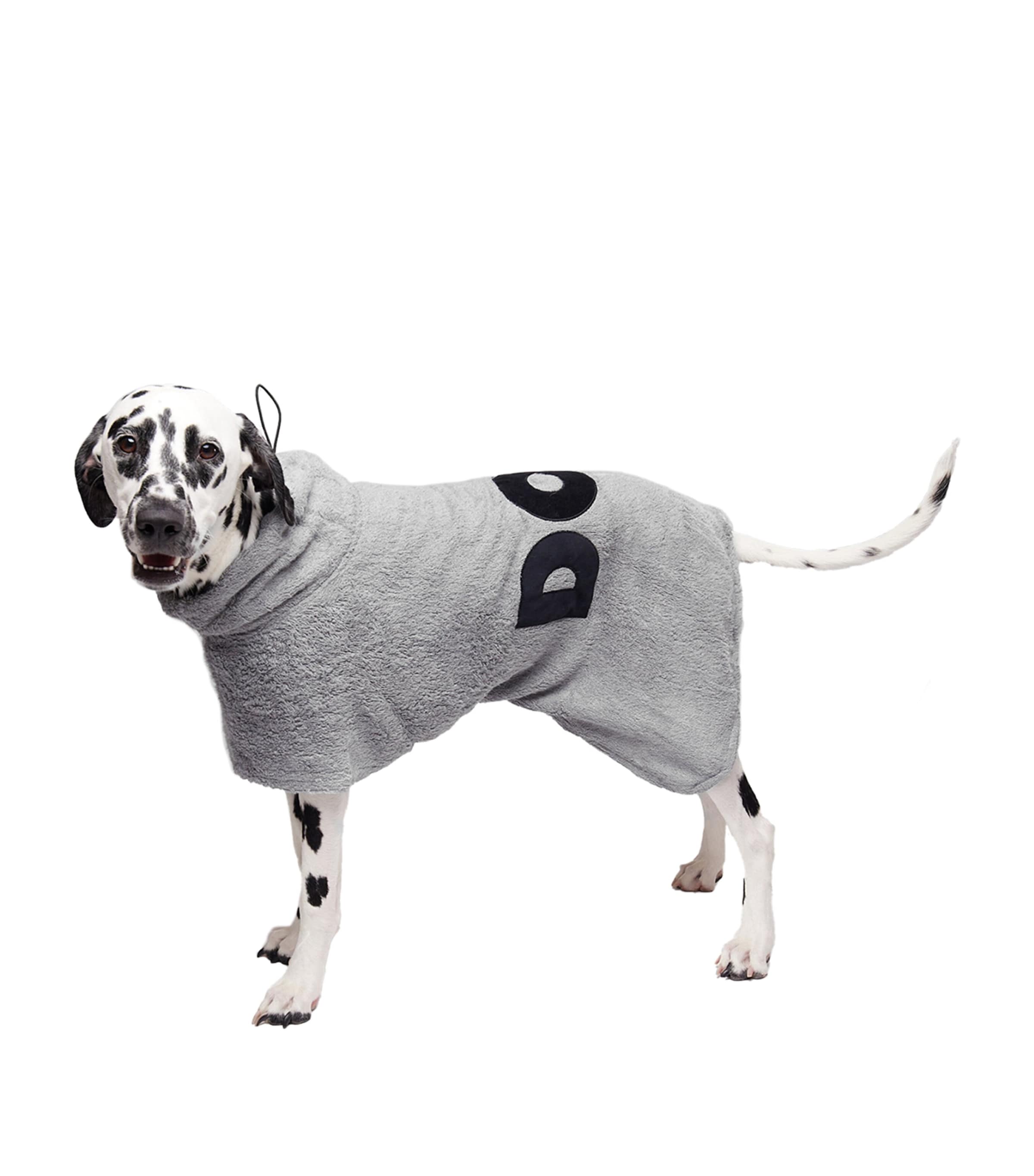 DOG Large Towelling Dog Poncho Grey