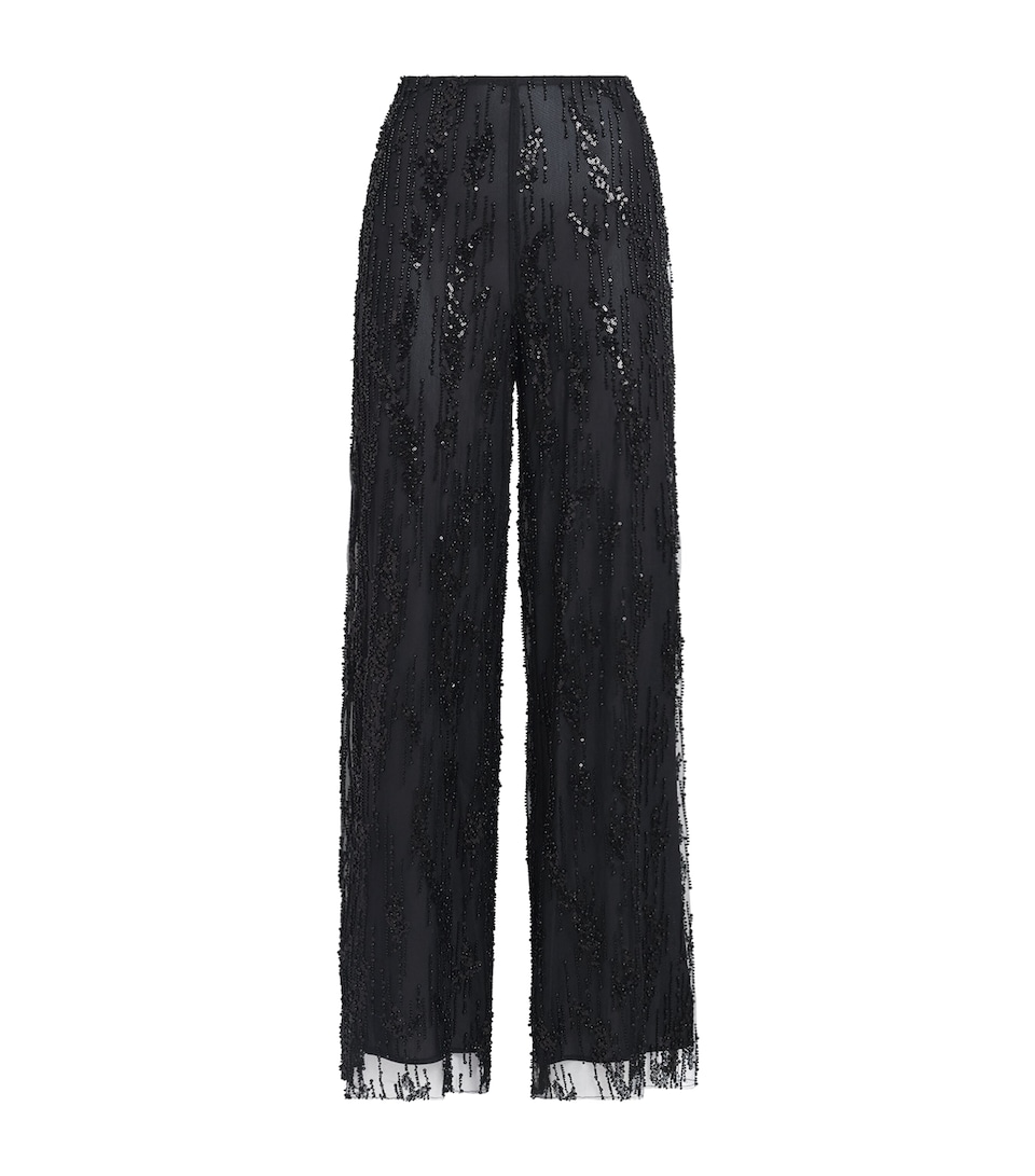 STAUD Womens Embellished Jayden Trousers Blk Black