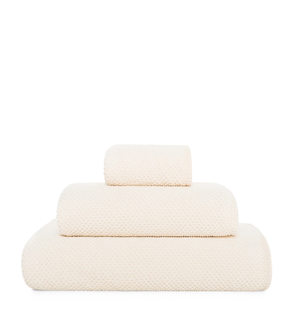 GRACCIOZA Bee Waffle Bath Towel (70cm x 140cm) Natural