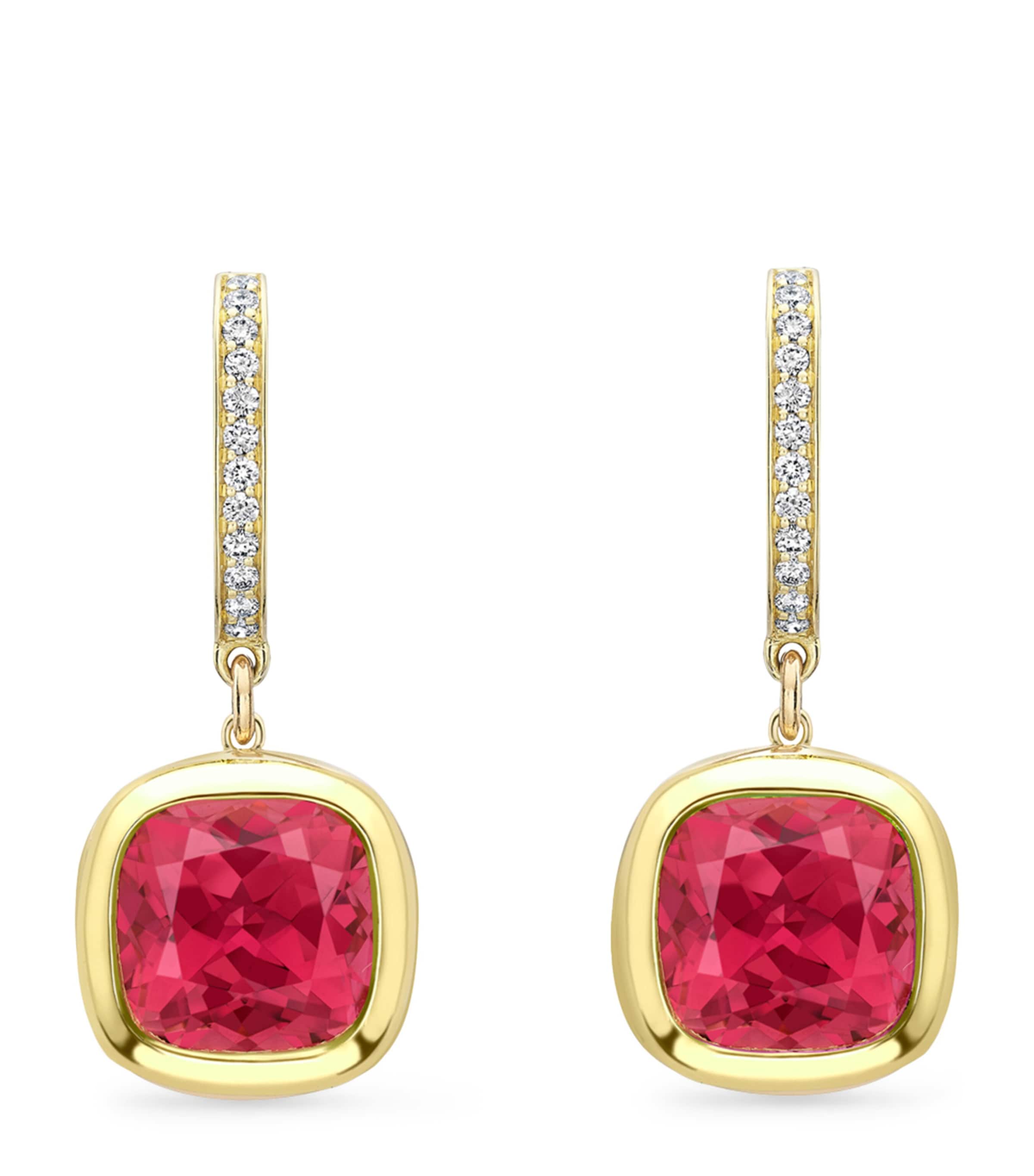 Boodles Yellow Gold, Diamond and Tourmaline Dolce Vita Earrings Yellow Gold