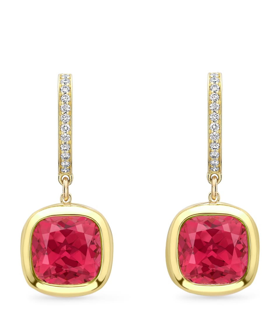 Boodles Yellow Gold, Diamond and Tourmaline Dolce Vita Earrings Yellow Gold