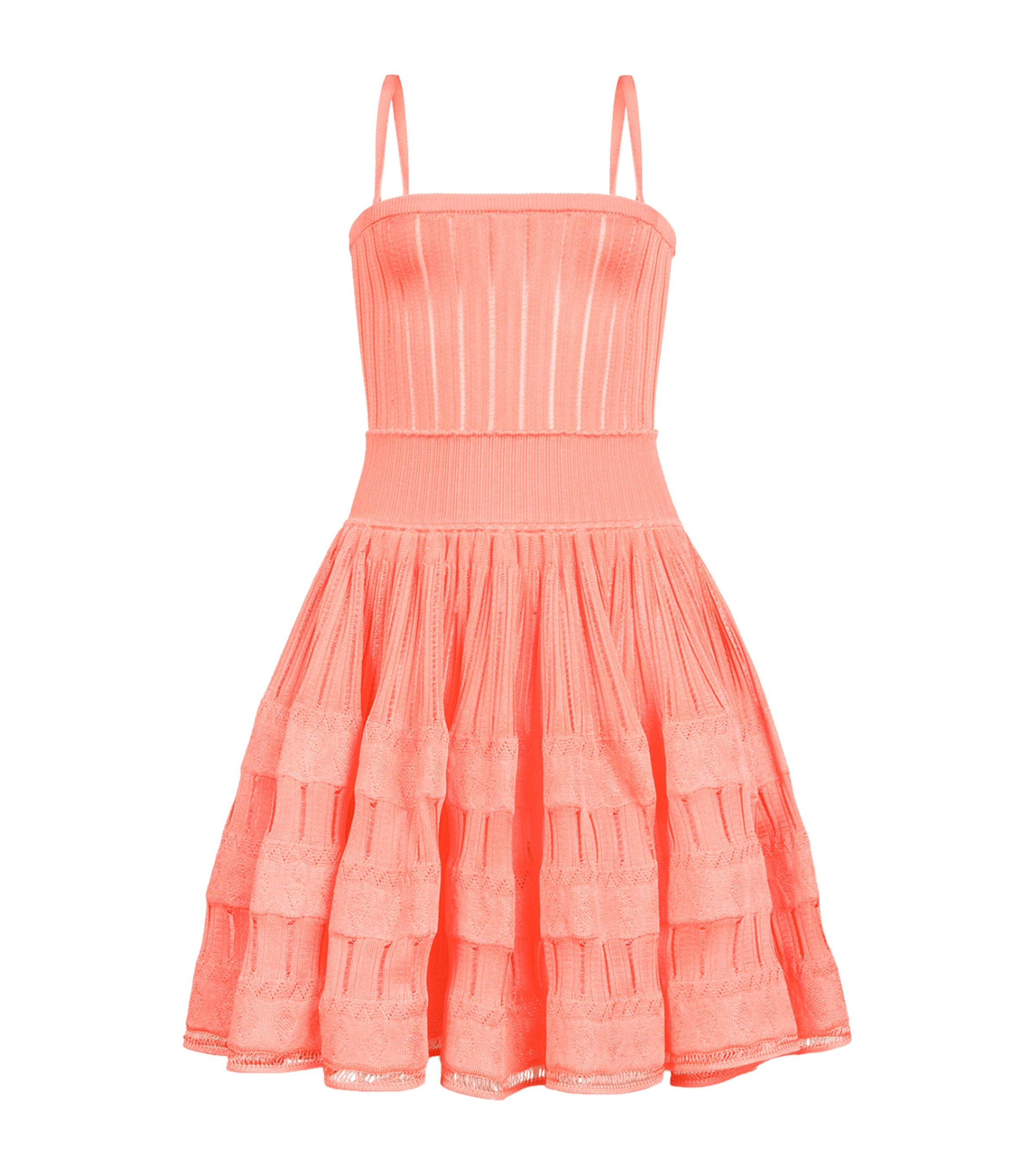 Alaïa Womens Crinoline Mini Dress Coral