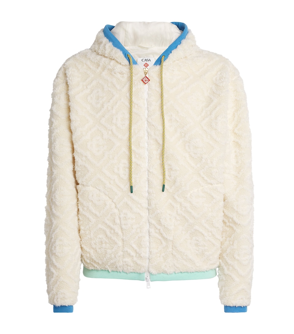 Monogram Jacquard Oversized Fleece Jacket