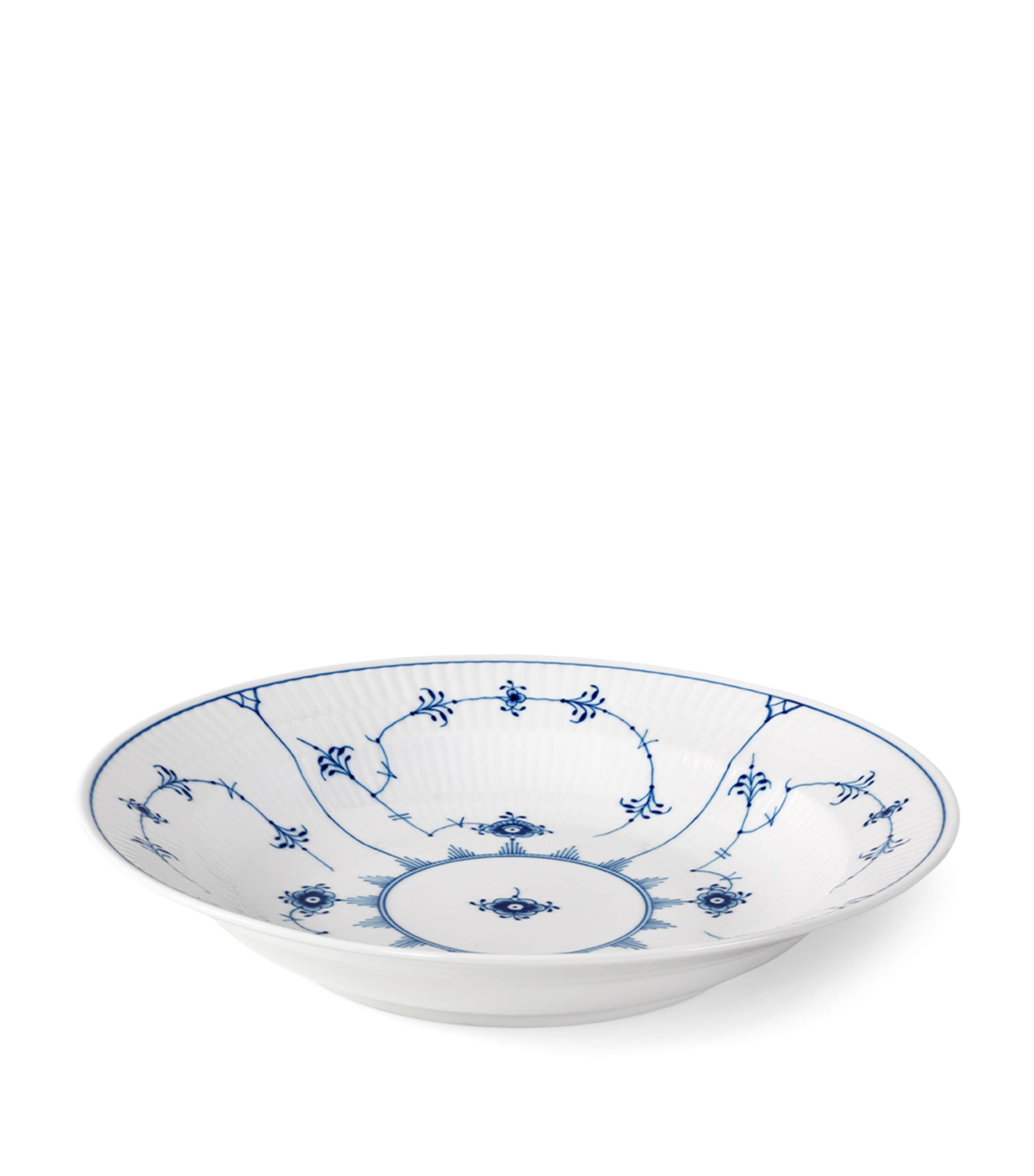 Royal Copenhagen Blue Fluted Plain Deep Plate (27cm) Blue