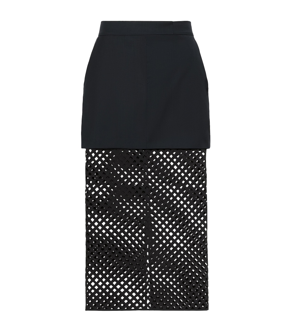 Max Mara Womens Woven Midi Skirt Ultramarine