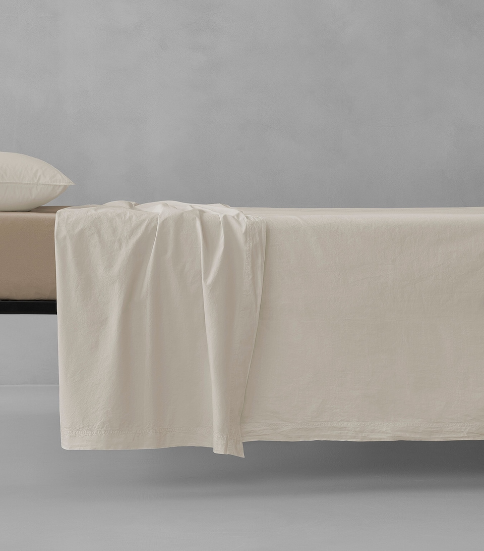 Society Limonta Cotton Nite Super King Flat Sheet (180cm x 200cm) Marmo