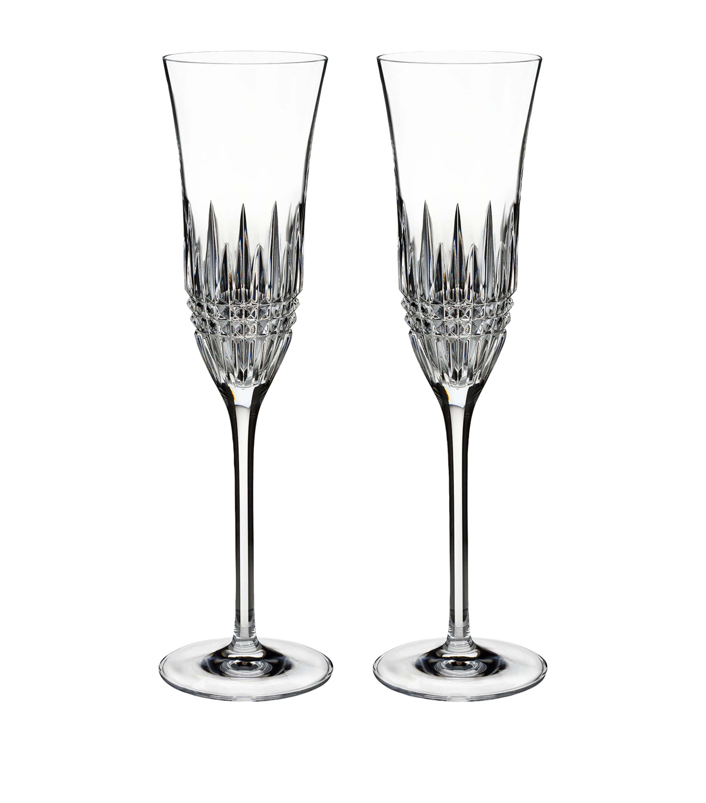 Waterford Crystal Lismore Diamond Essence Flutes (Set of 2) Clear