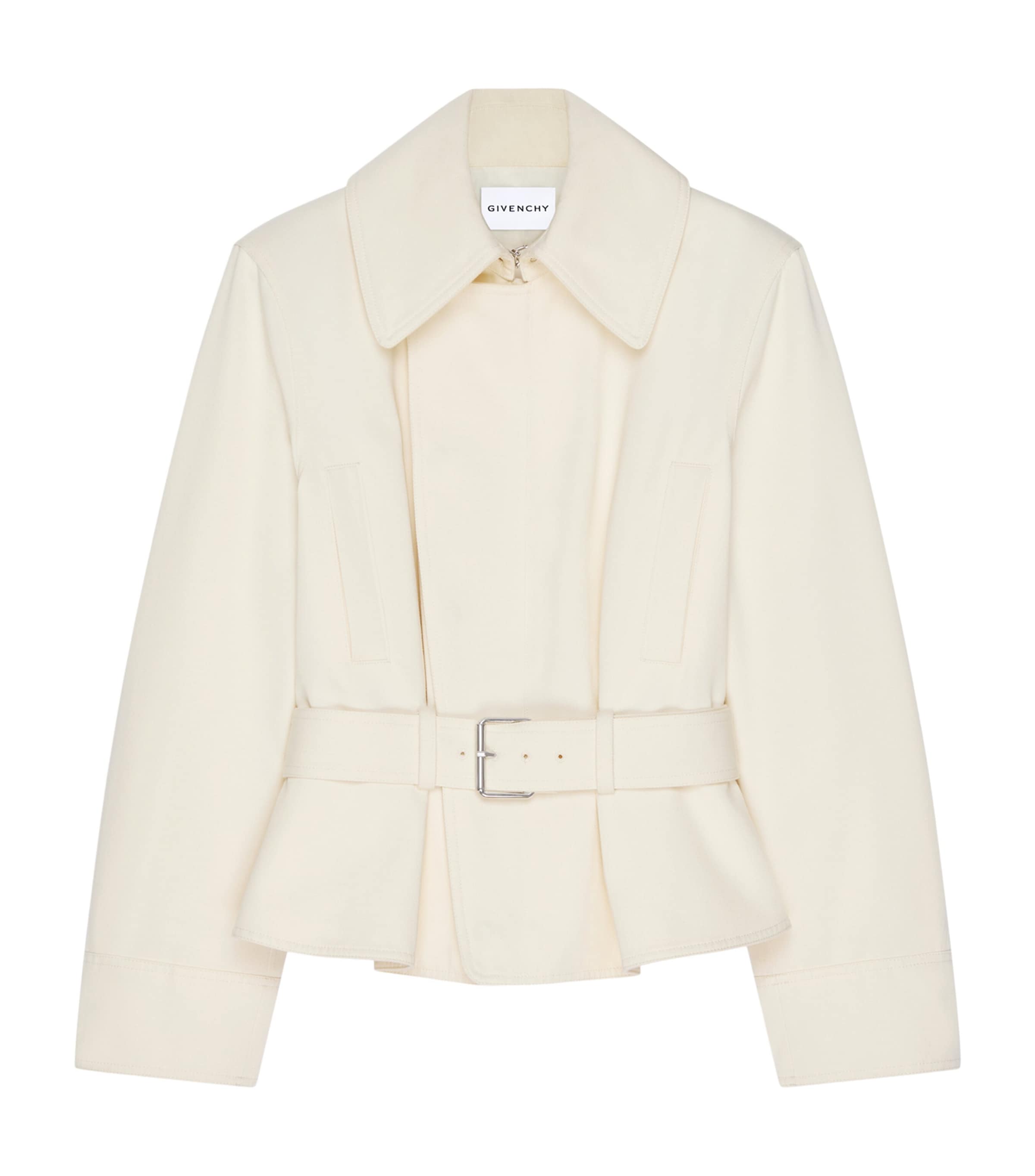 Cotton-Wool Belted Bomber Jacket