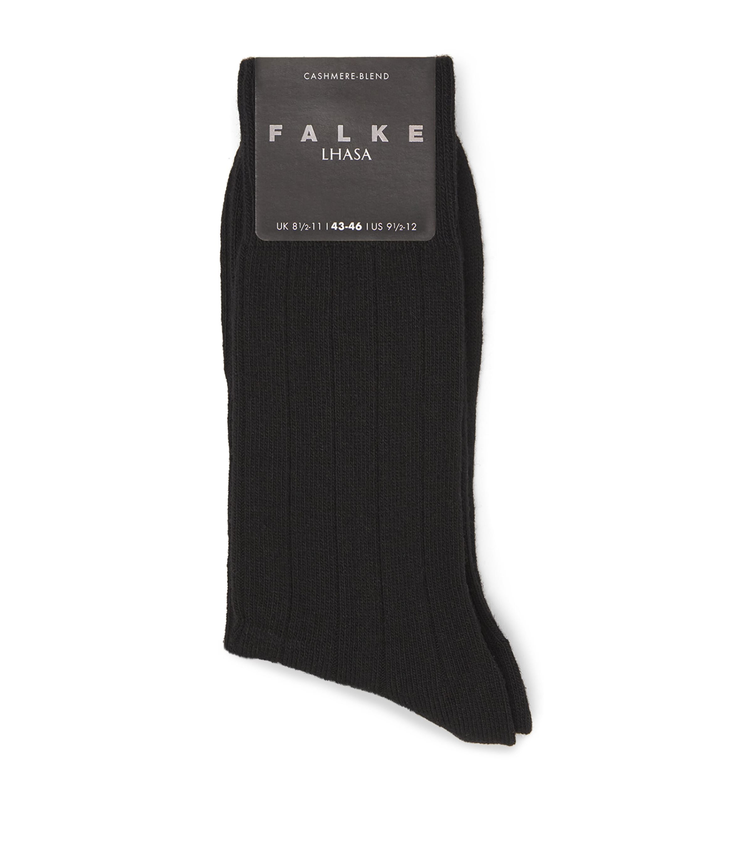 Wool-Cashmere Blend Lhasa Ribbed Socks