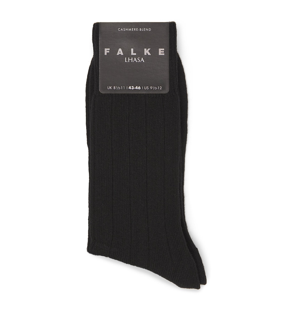Wool-Cashmere Blend Lhasa Ribbed Socks