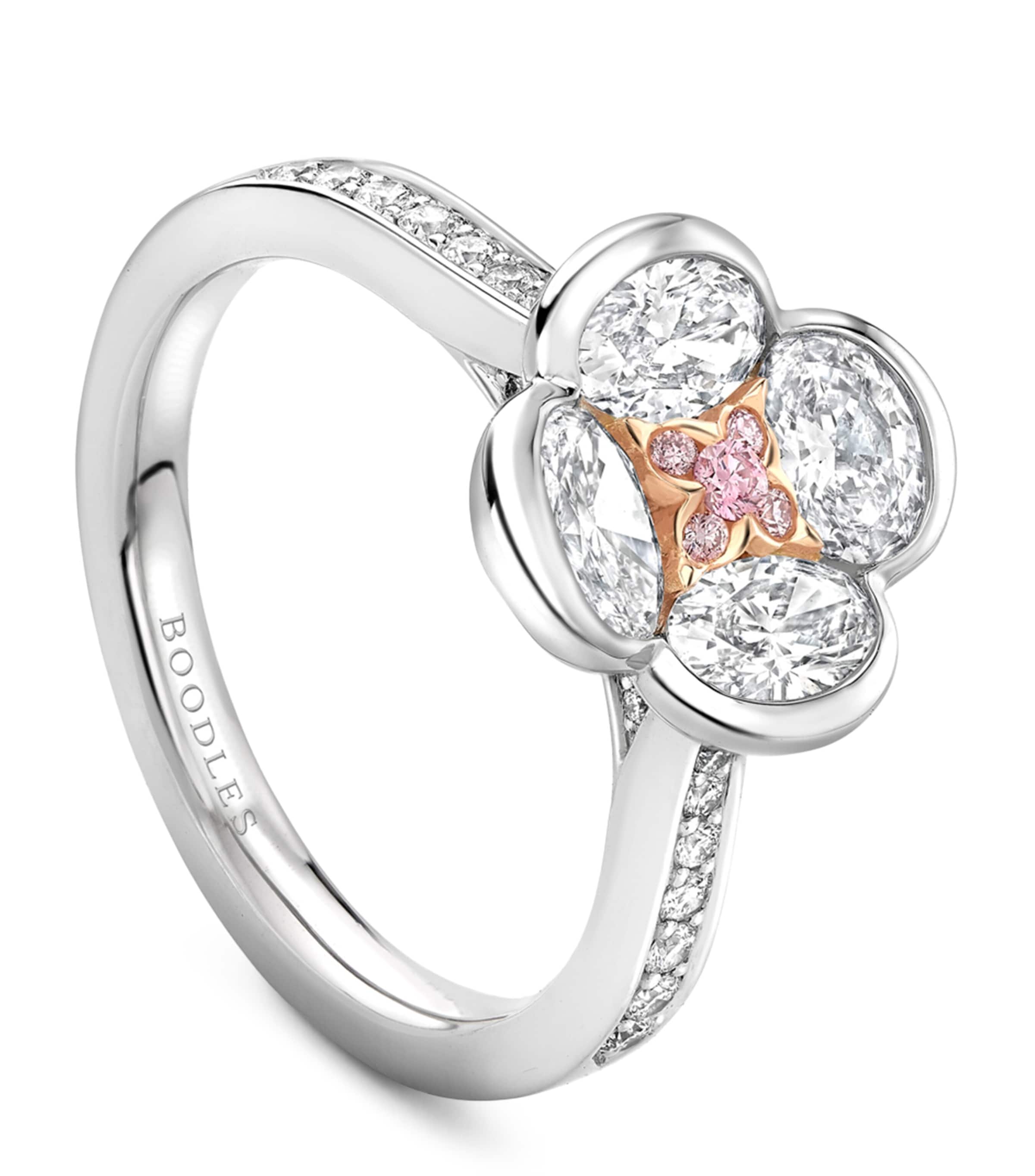 Boodles Platinum and Diamond Posie Ring Platinum