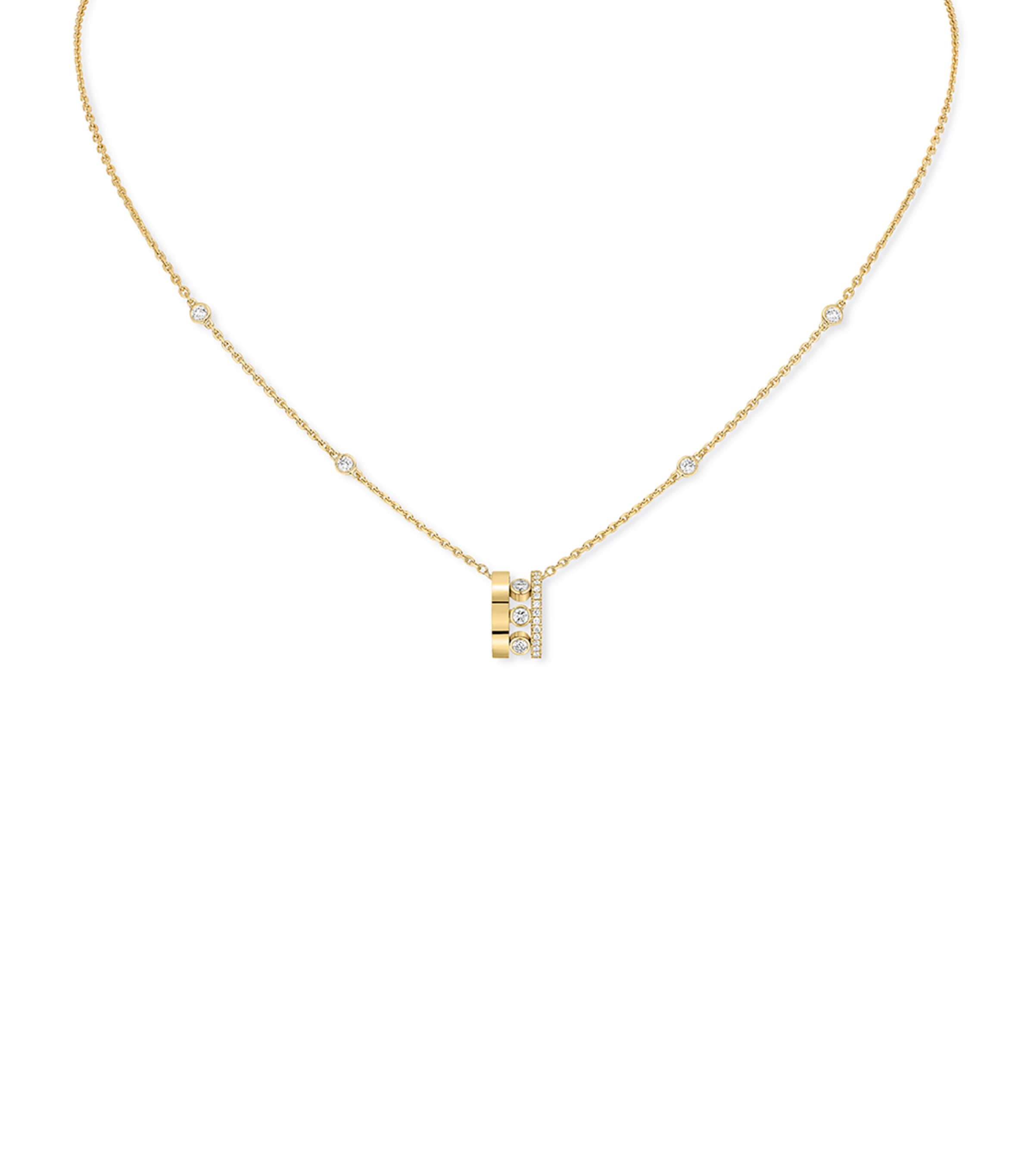 Yellow Gold and Diamond Move Romane Necklace