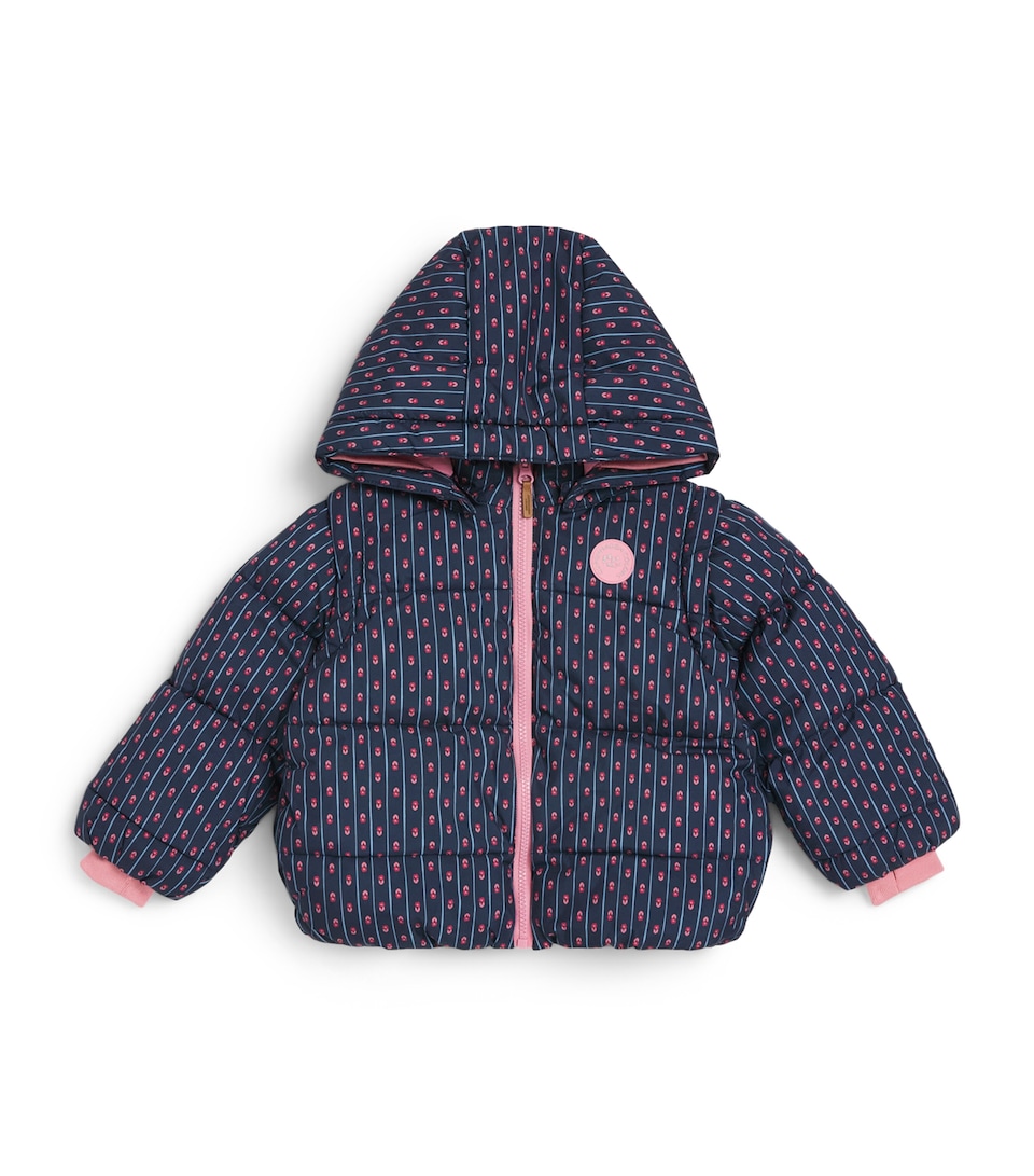 Copenhagen Colors Printed 2-In-1 Puffer Jacket (2-8 Years) Navy Flower Aop