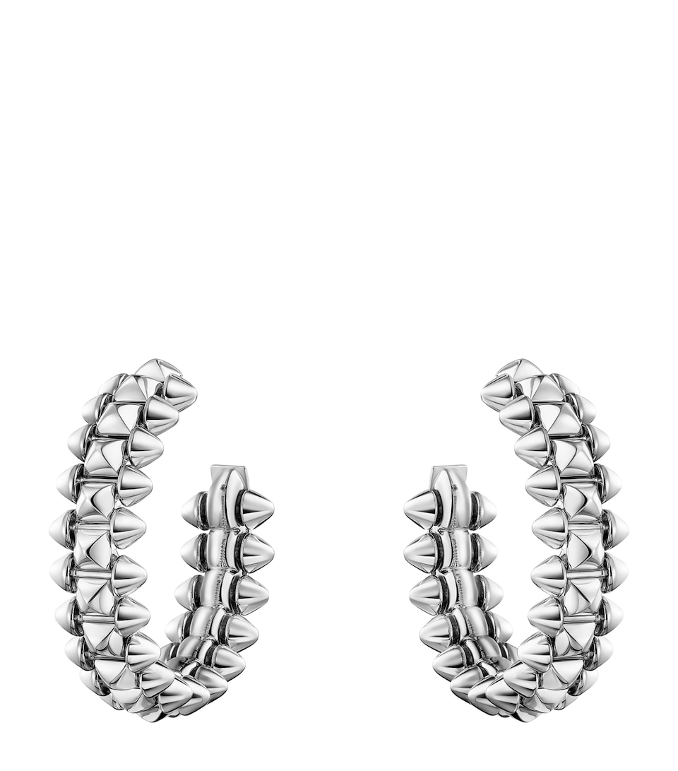 Small White Gold Clash de Cartier Hoop Earrings