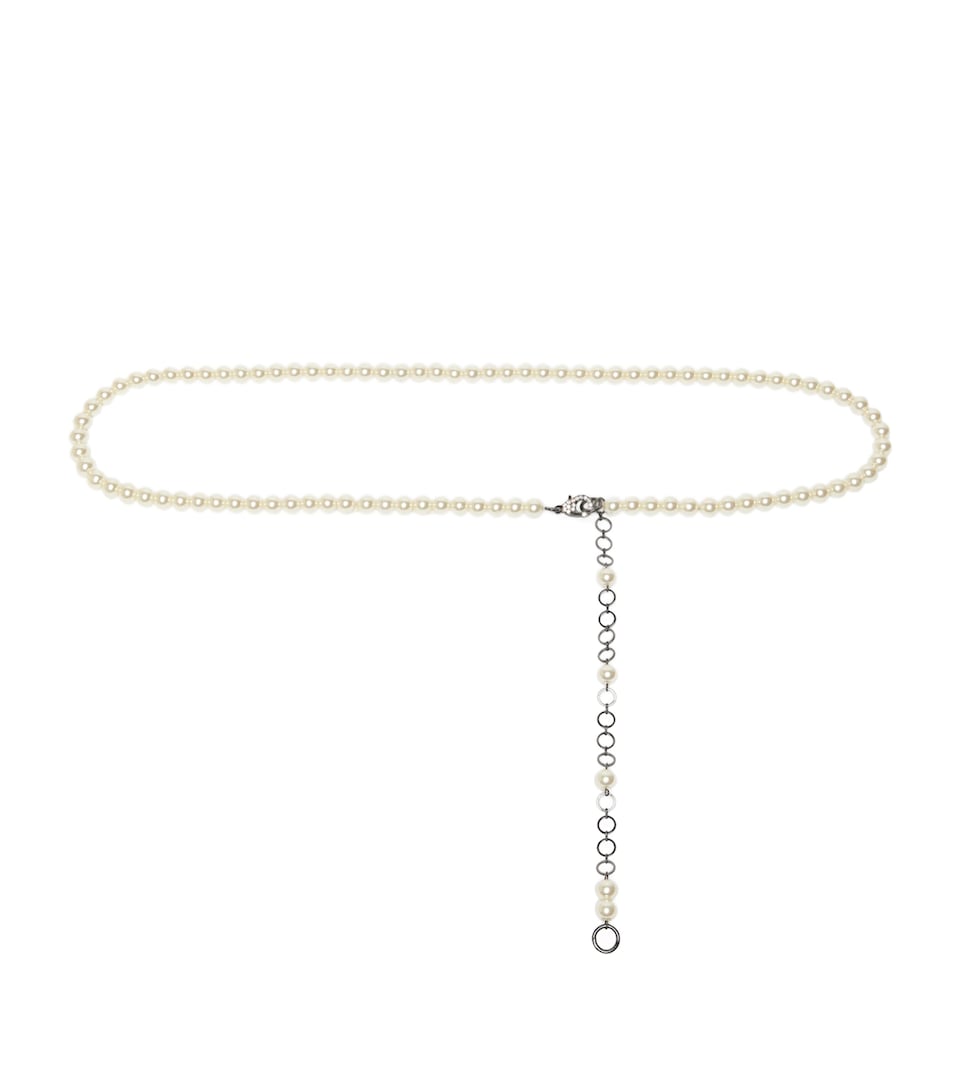 Marina Rinaldi Faux Pearl Belt Crystal