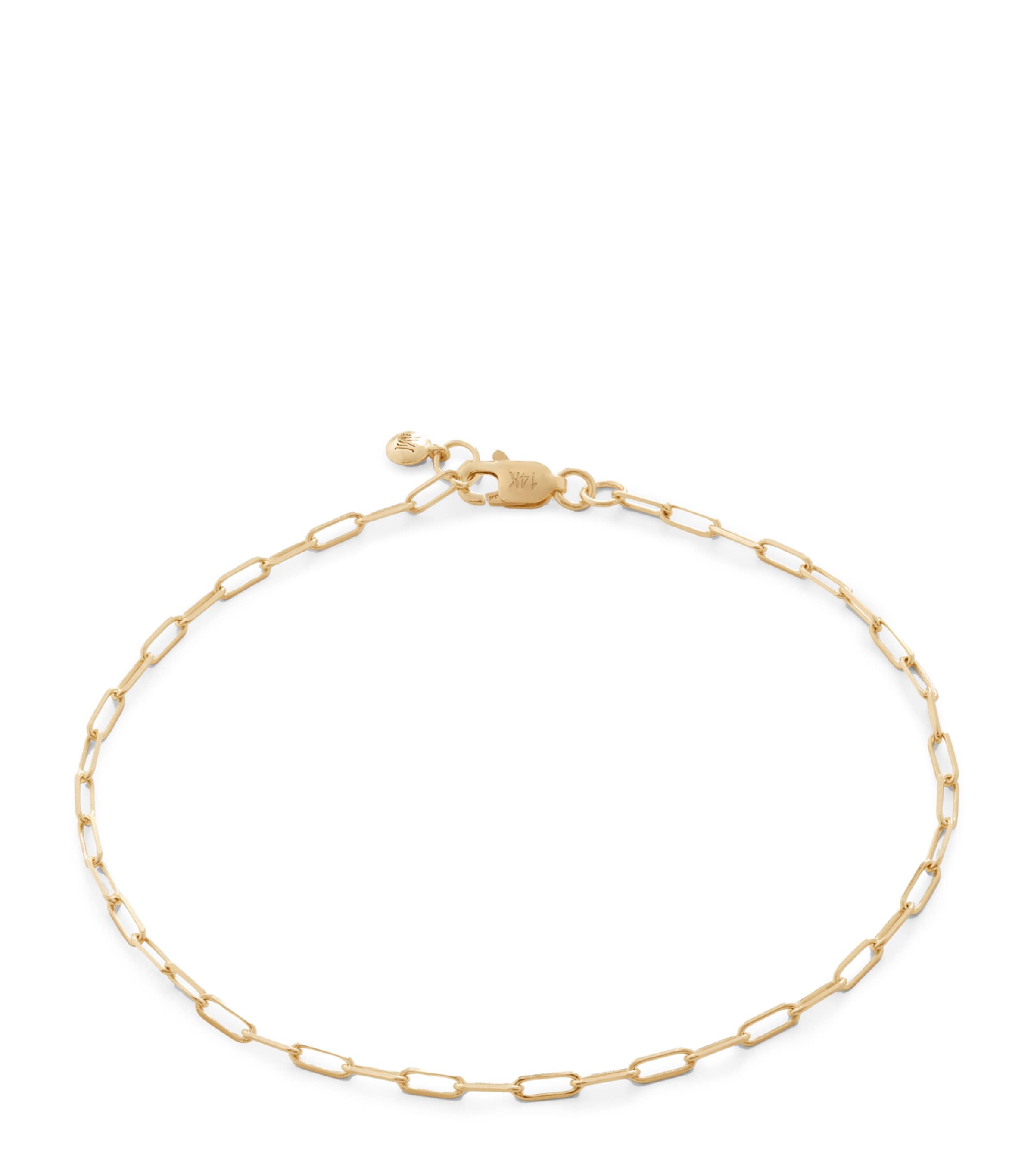 Monica Vinader Yellow Gold Mini Paperclip Bracelet Gold