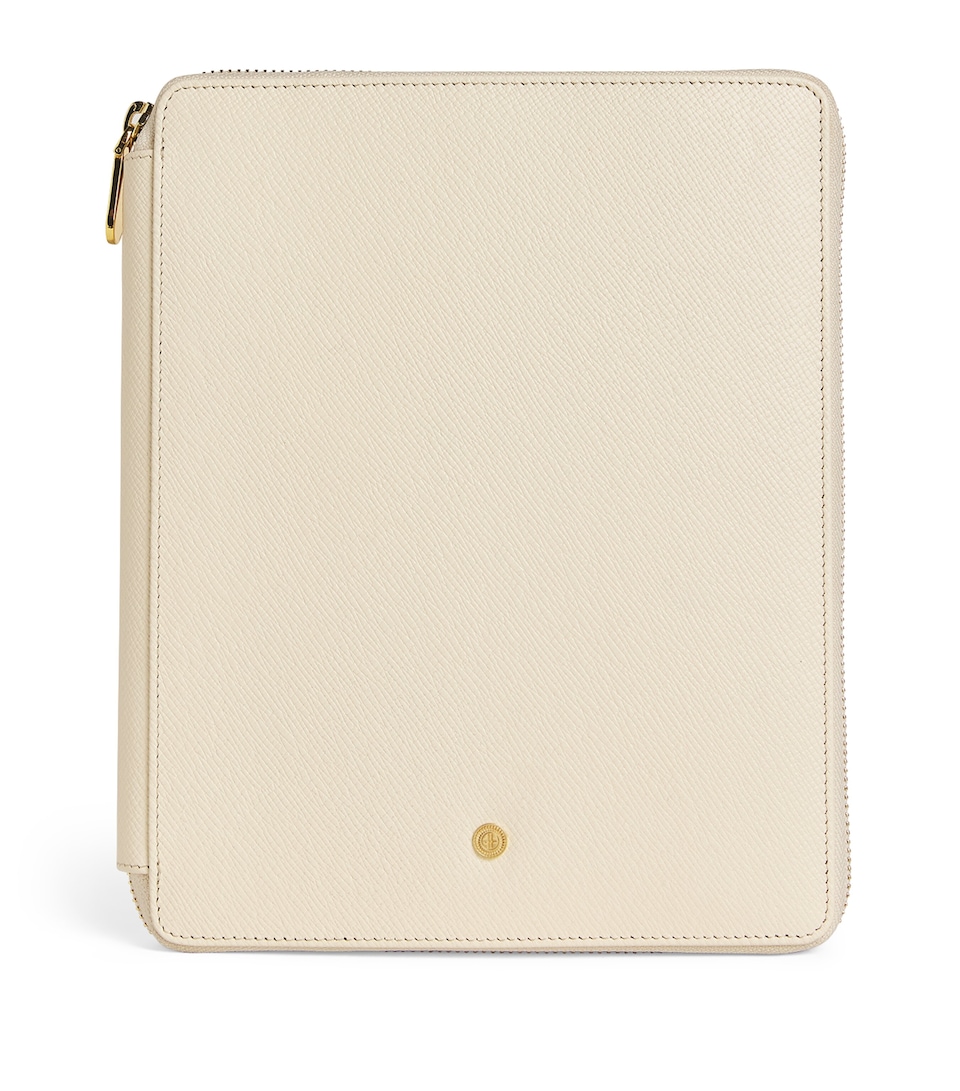 Harrods Leather Writing Folder Oyster