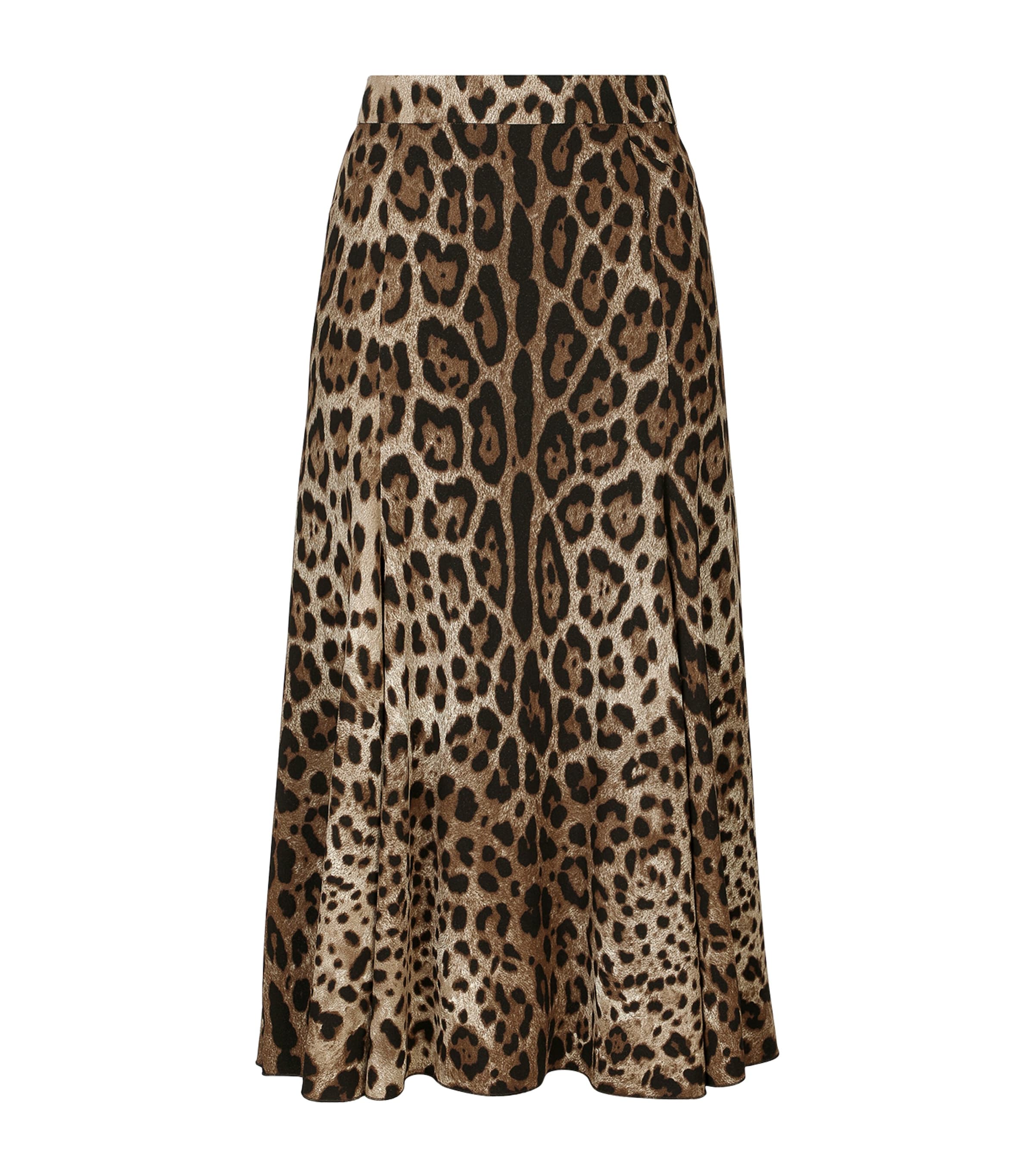 Leopard Print Midi Skirt