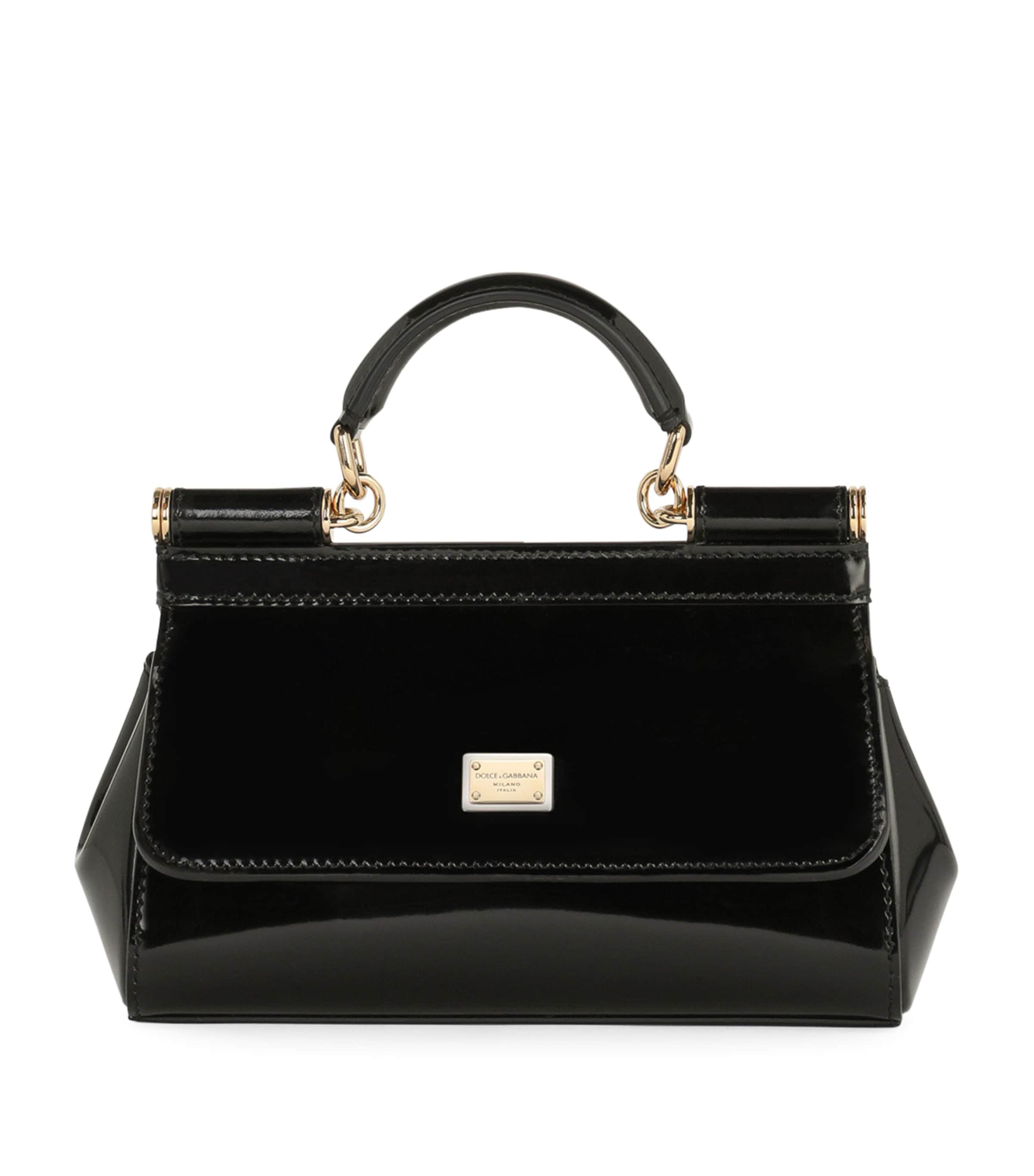 Dolce&Gabbana Small Sicily Top-Handle Bag Black