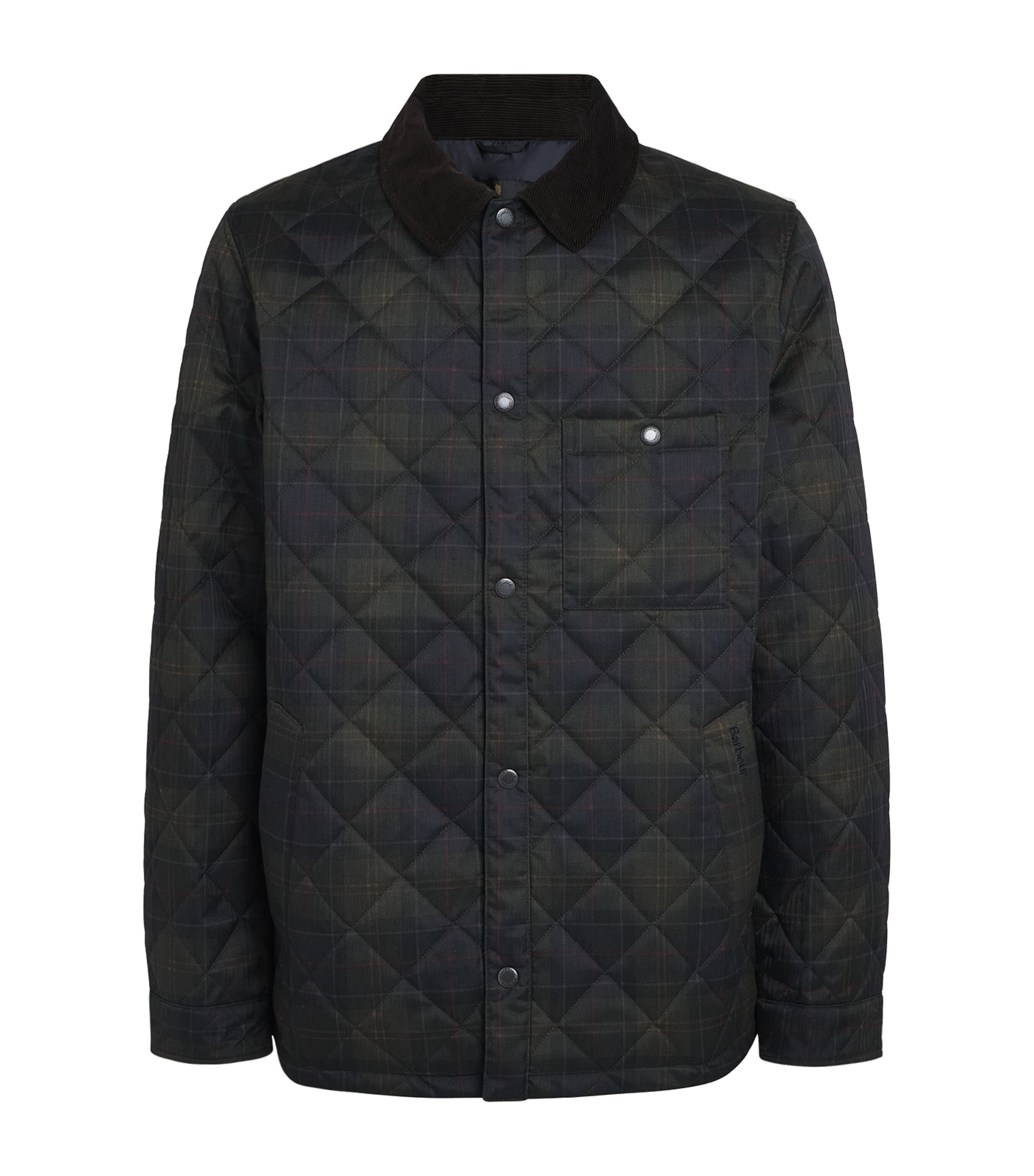 Barbour Mens Tartan Quilted Jacket Shadow Classic