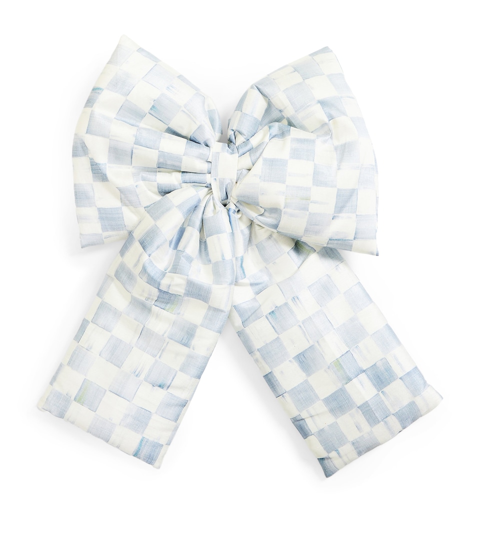 Large Sterling Check Bow