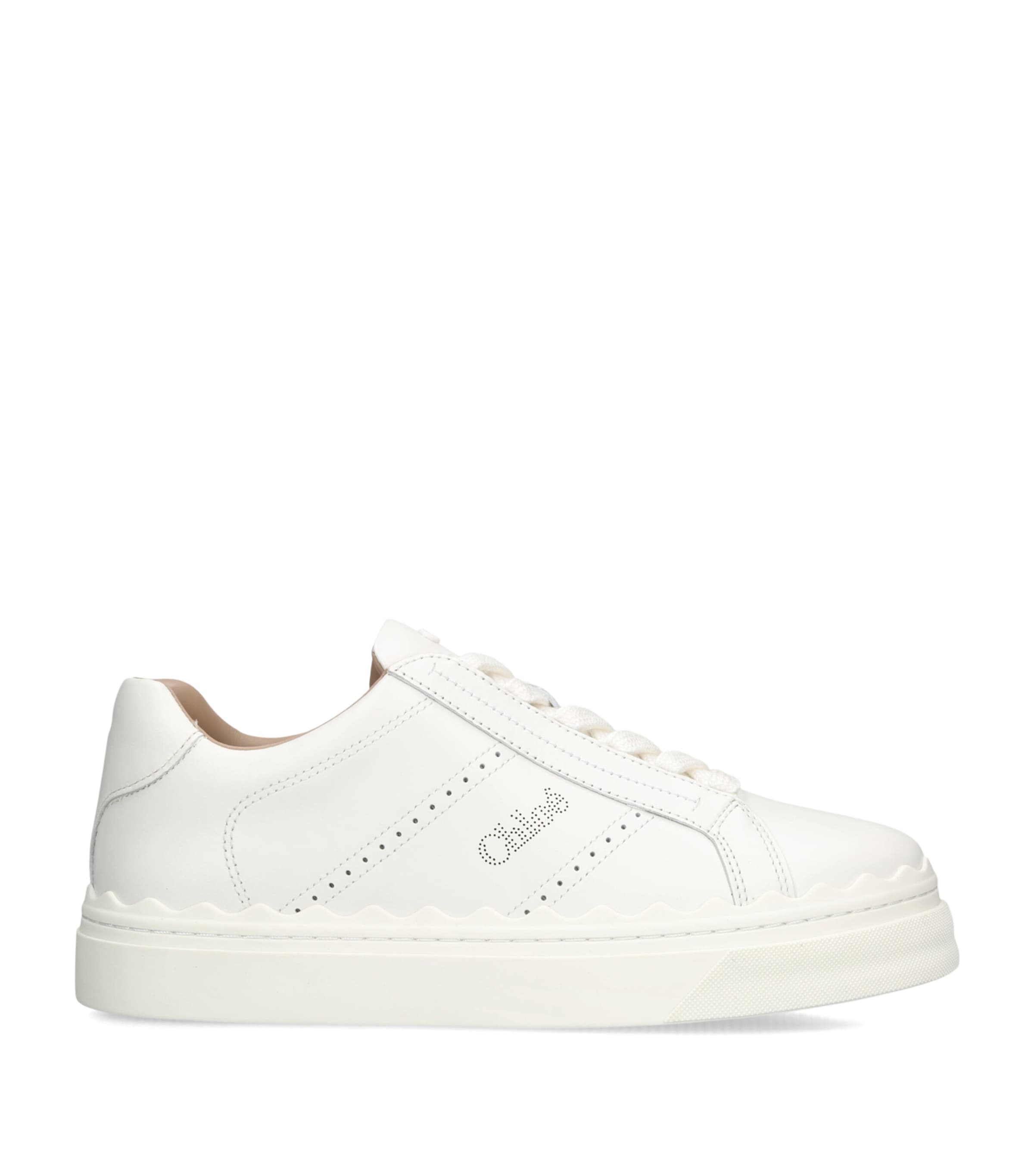 Chloé Leather Lauren Sneakers White