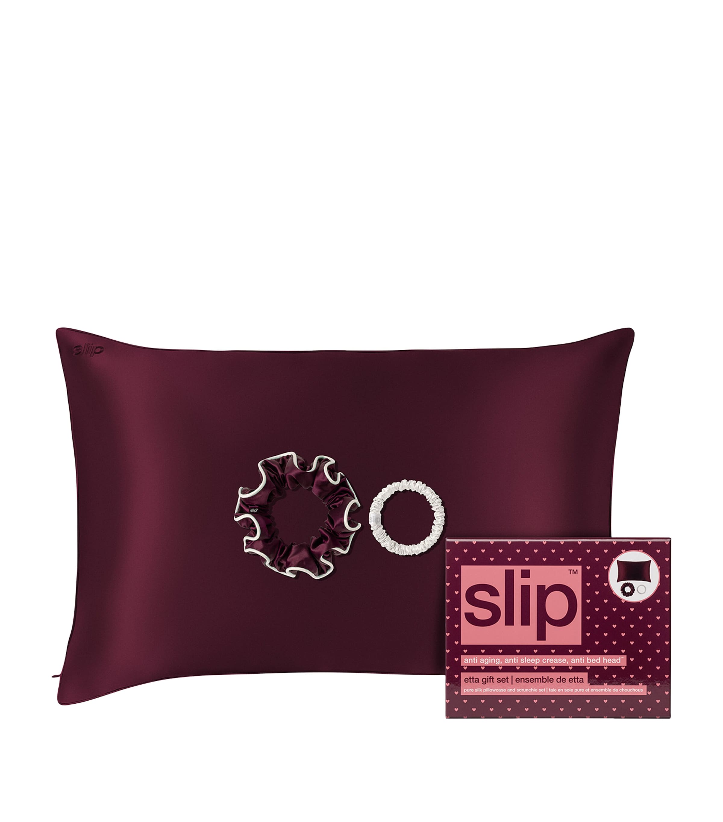 Slip Pure Silk Etta Pillowcase and Scrunchies Sleepover Set (51cm x 76cm) Etta