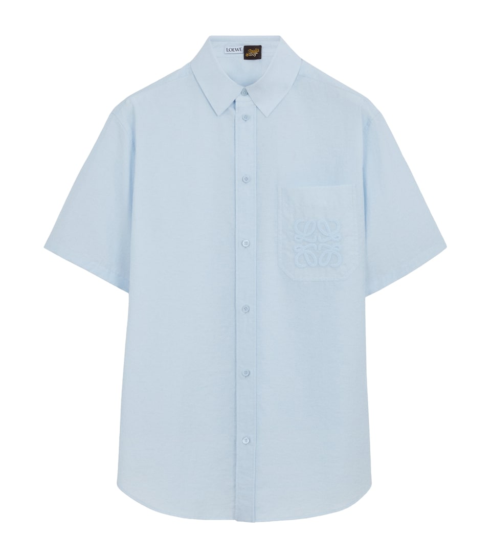 LOEWE Mens x Paula’s Ibiza Anagram Shirt Light Blue