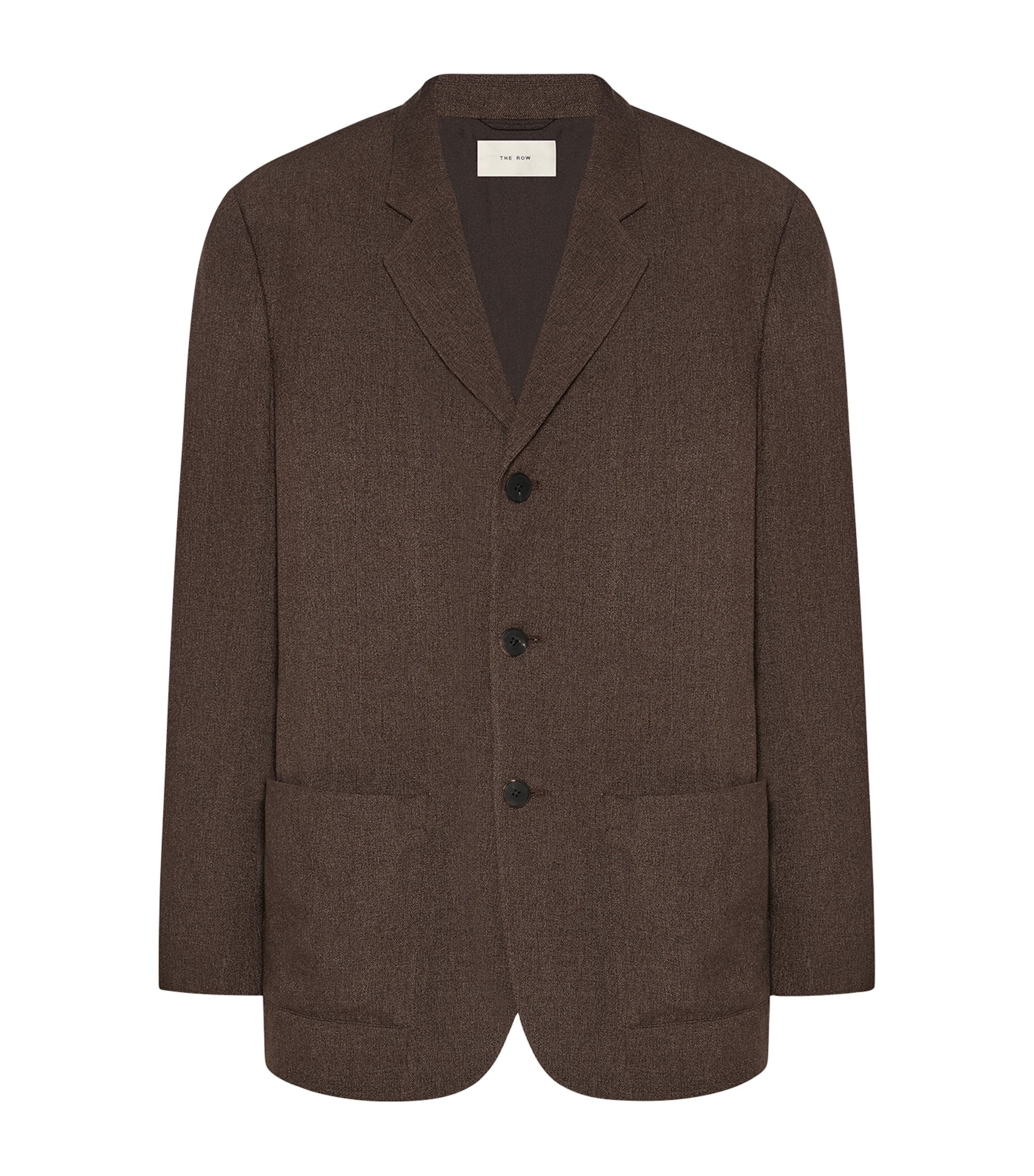 The Row Mens Petro Silk Blazer Ash Brown