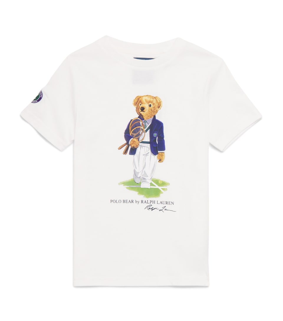 Ralph Lauren Kids x Wimbledon Cotton Polo Bear T-Shirt (2-7 Years) White