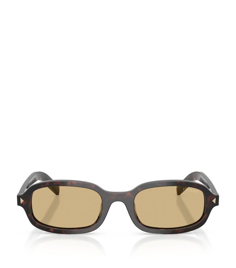 Prada Acetate Oval Sunglasses Brown