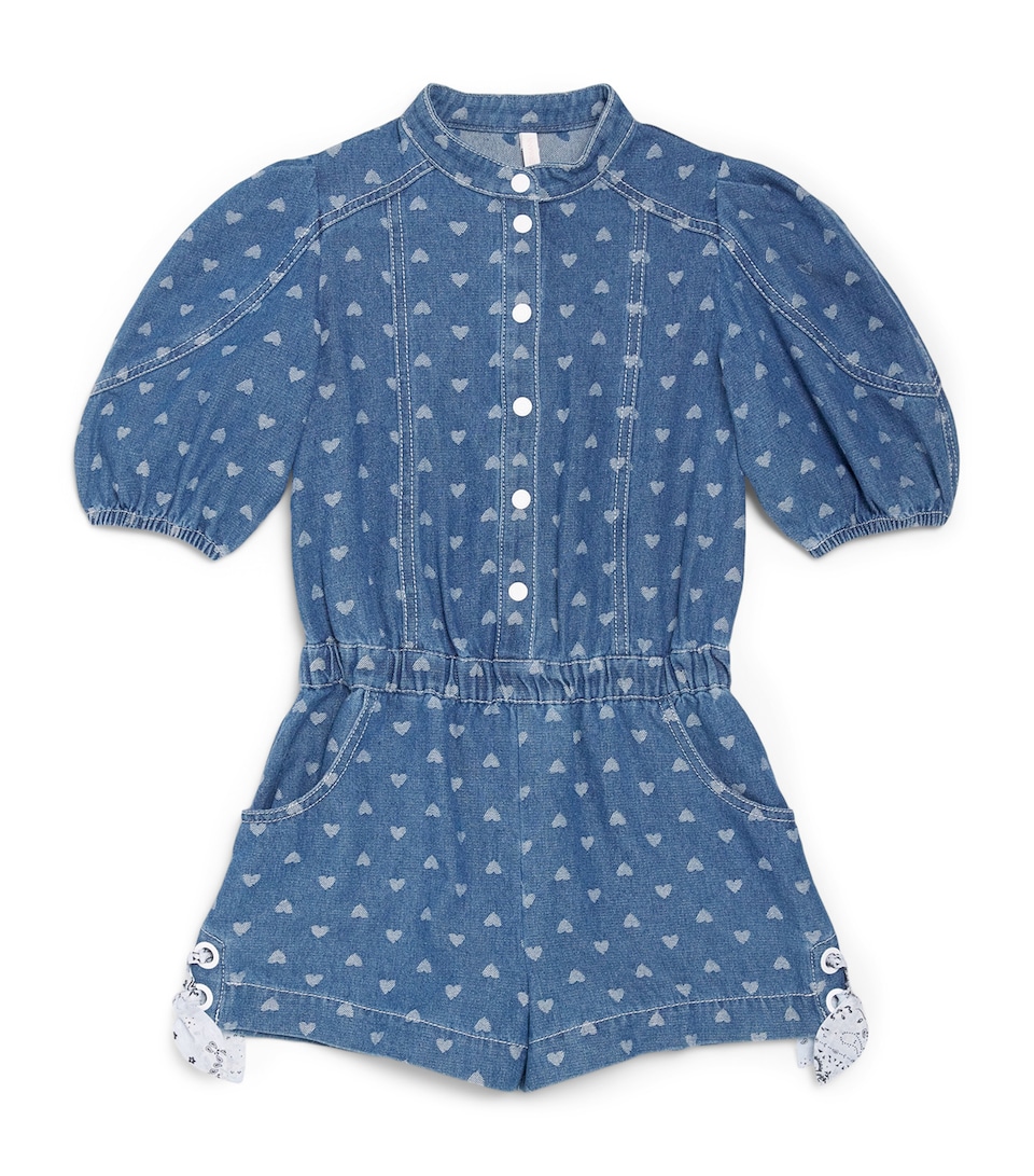 Denim Heart Print Awaken Playsuit (1-12 Years)