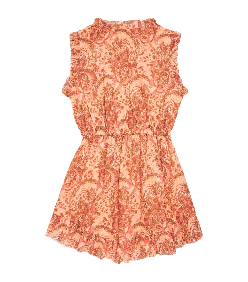 Zimmermann Kids Cotton Aster Flip Dress (2-12 Years) Pink Paisley Floral