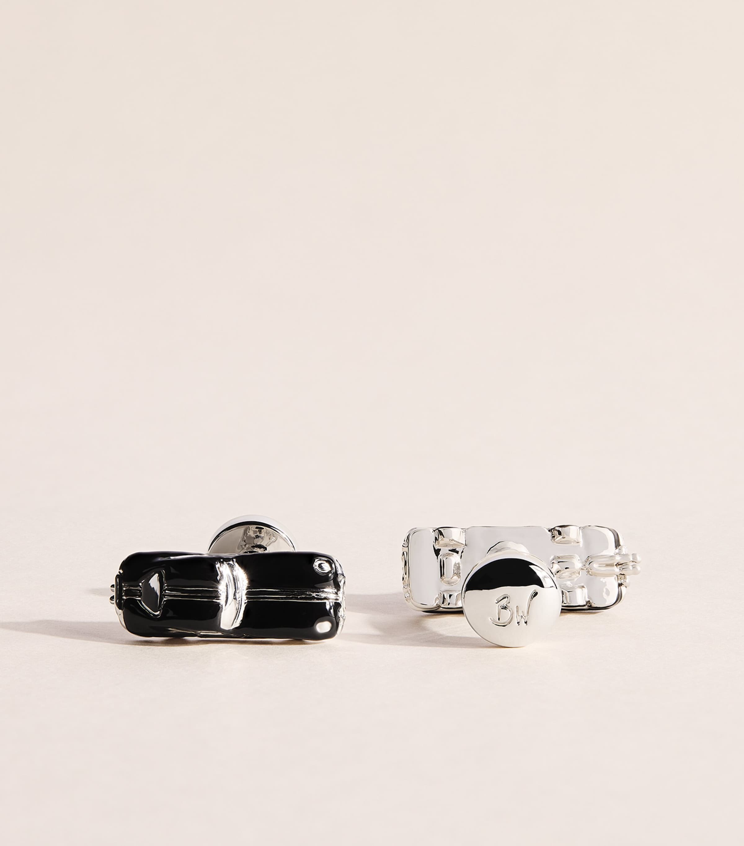 Babette Wasserman Retro Jag Cufflinks Black