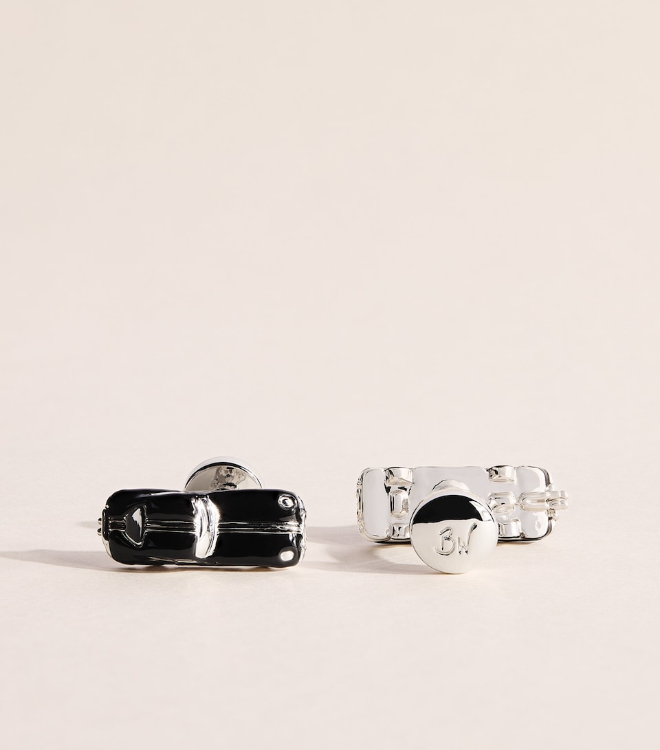 Babette Wasserman Retro Jag Cufflinks Black